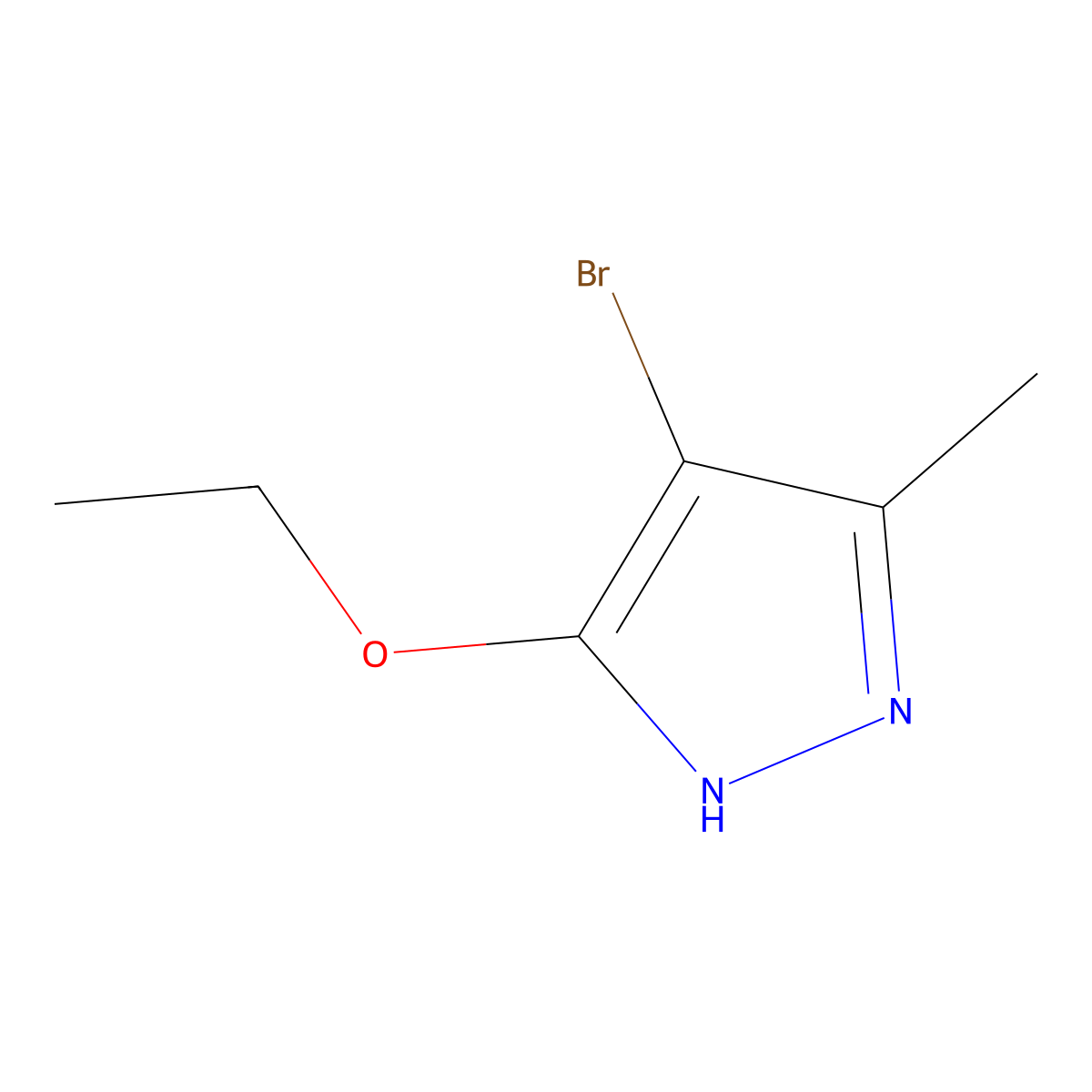 4-bromo-5-ethoxy-3-methyl-1H-pyrazole molecular structure, CAS 337915-60-3