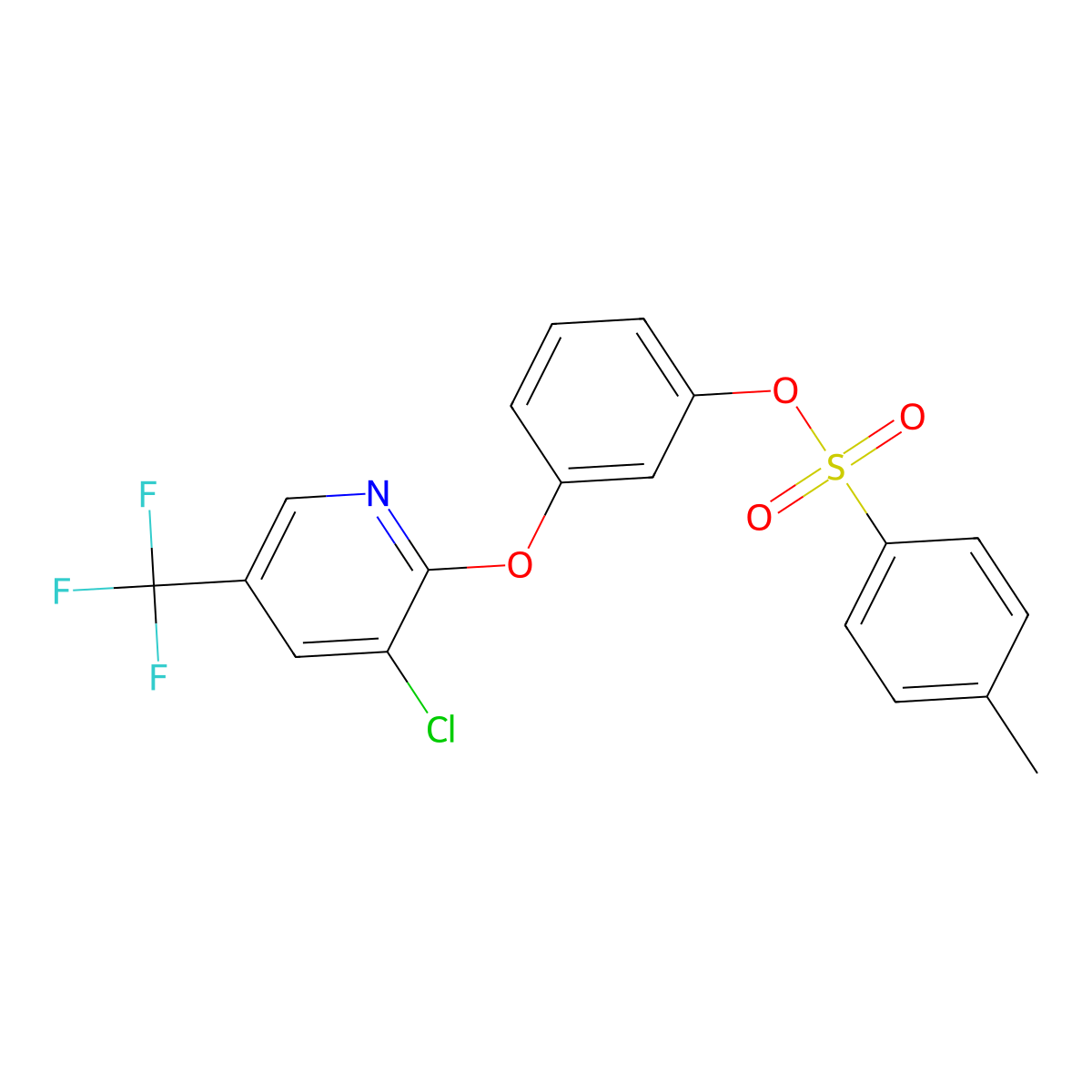 3-{[3-Chloro-5-(trifluoromethyl)-2-pyridinyl]oxy}phenyl 4-methylbenzenesulfonate molecular structure, CAS 337919-83-2