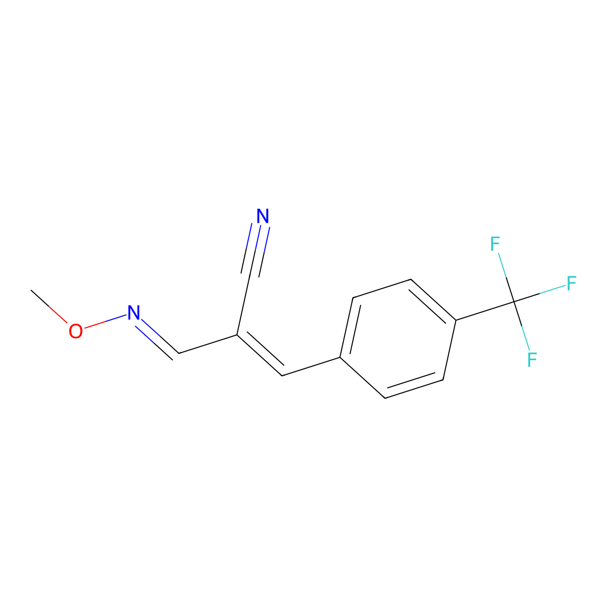 2-[(Methoxyimino)methyl]-3-[4-(trifluoromethyl)phenyl]acrylonitrile molecular structure, CAS 337919-86-5