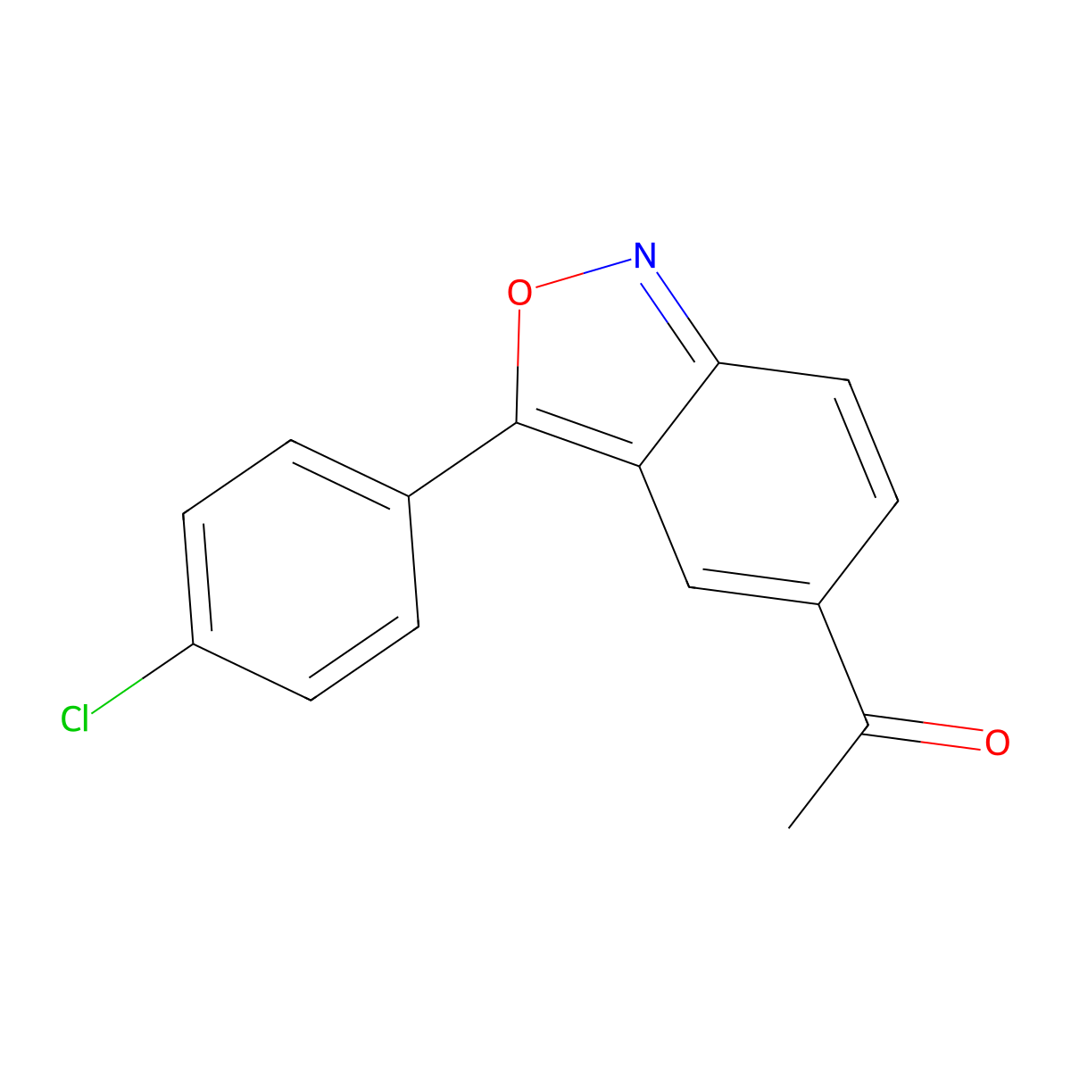 1-[3-(4-Chlorophenyl)-2,1-benzisoxazol-5-yl]-1-ethanone molecular structure, CAS 337920-20-4