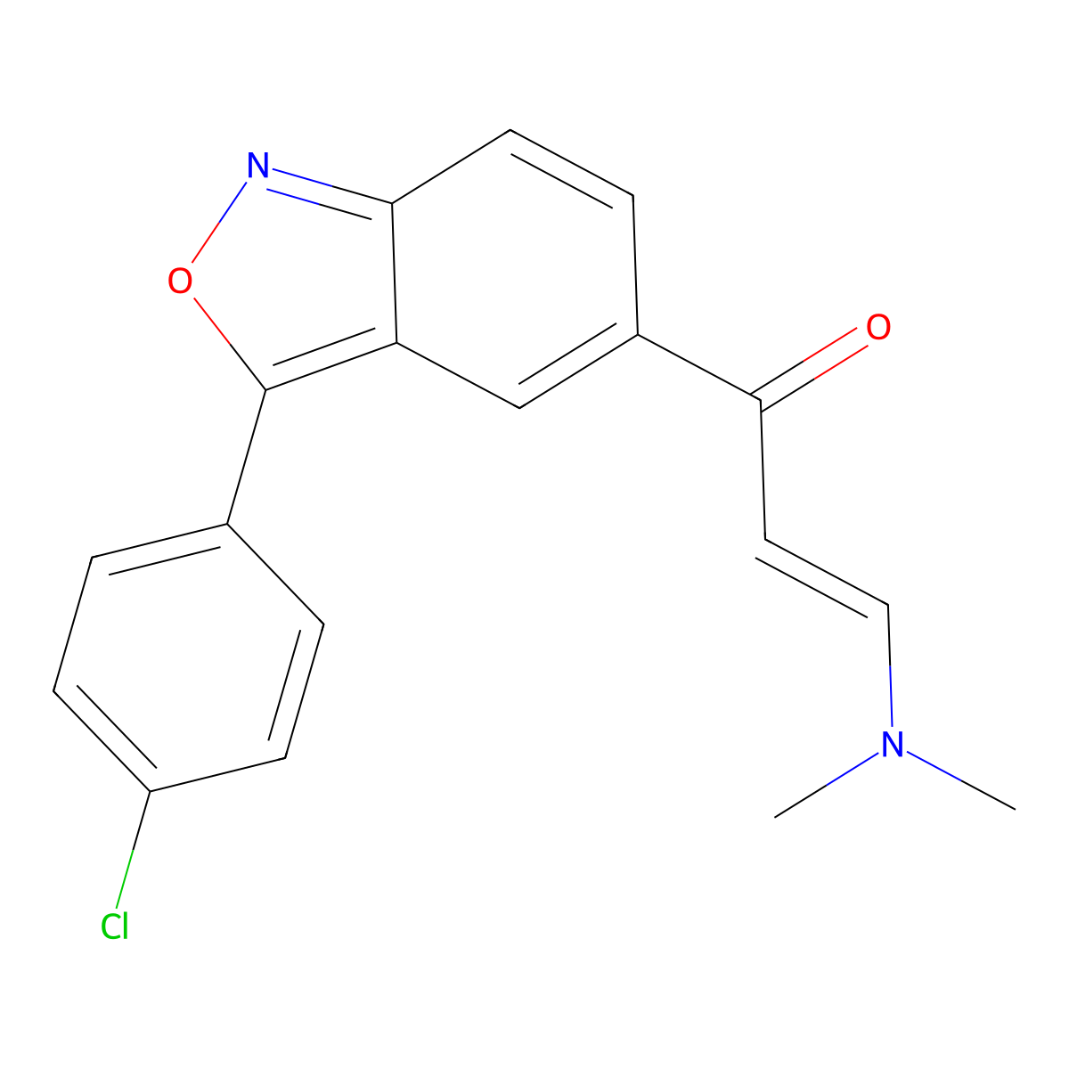 1-[3-(4-Chlorophenyl)-2,1-benzisoxazol-5-yl]-3-(dimethylamino)-2-propen-1-one molecular structure, CAS 337920-27-1