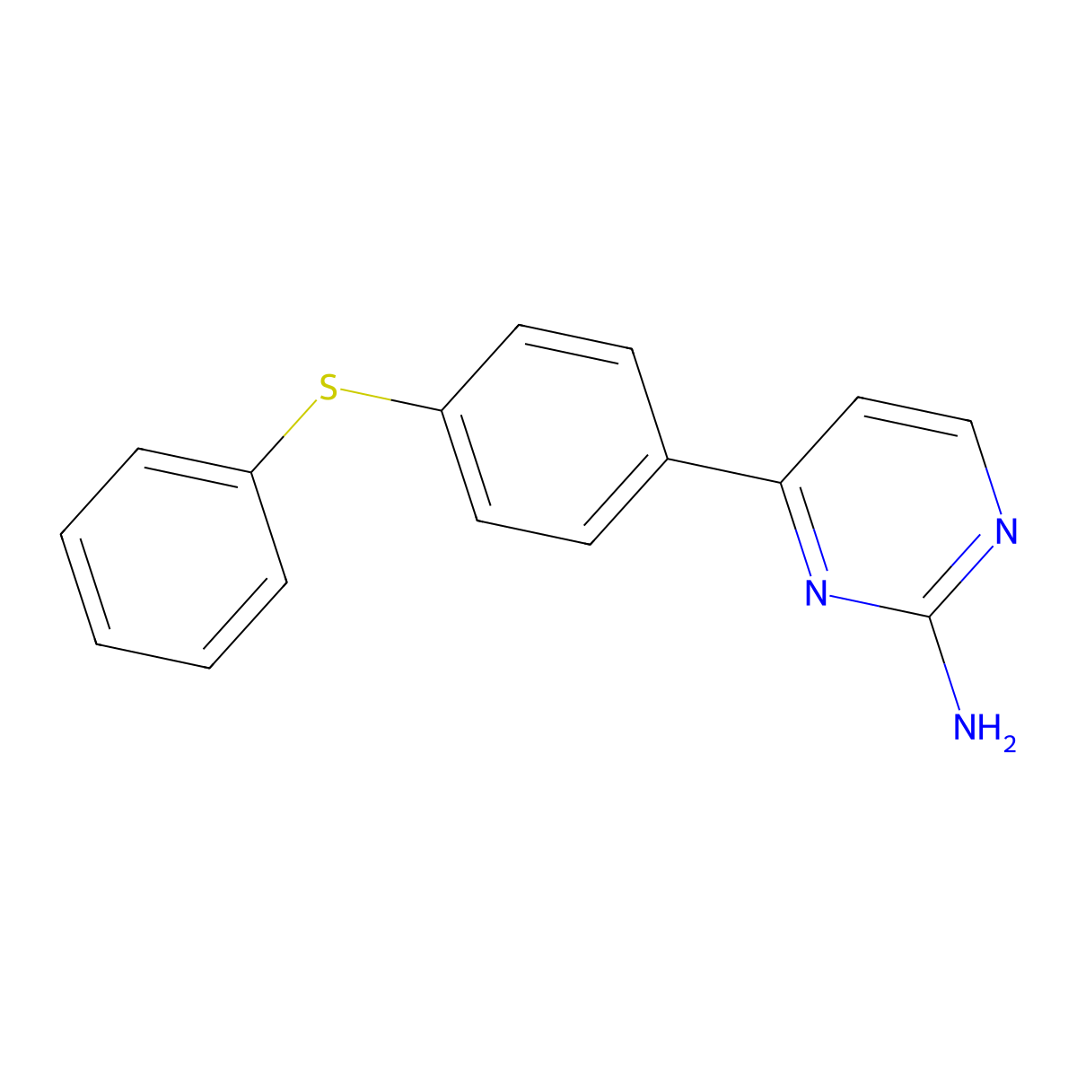 4-[4-(Phenylsulfanyl)phenyl]-2-pyrimidinylamine molecular structure, CAS 337920-39-5