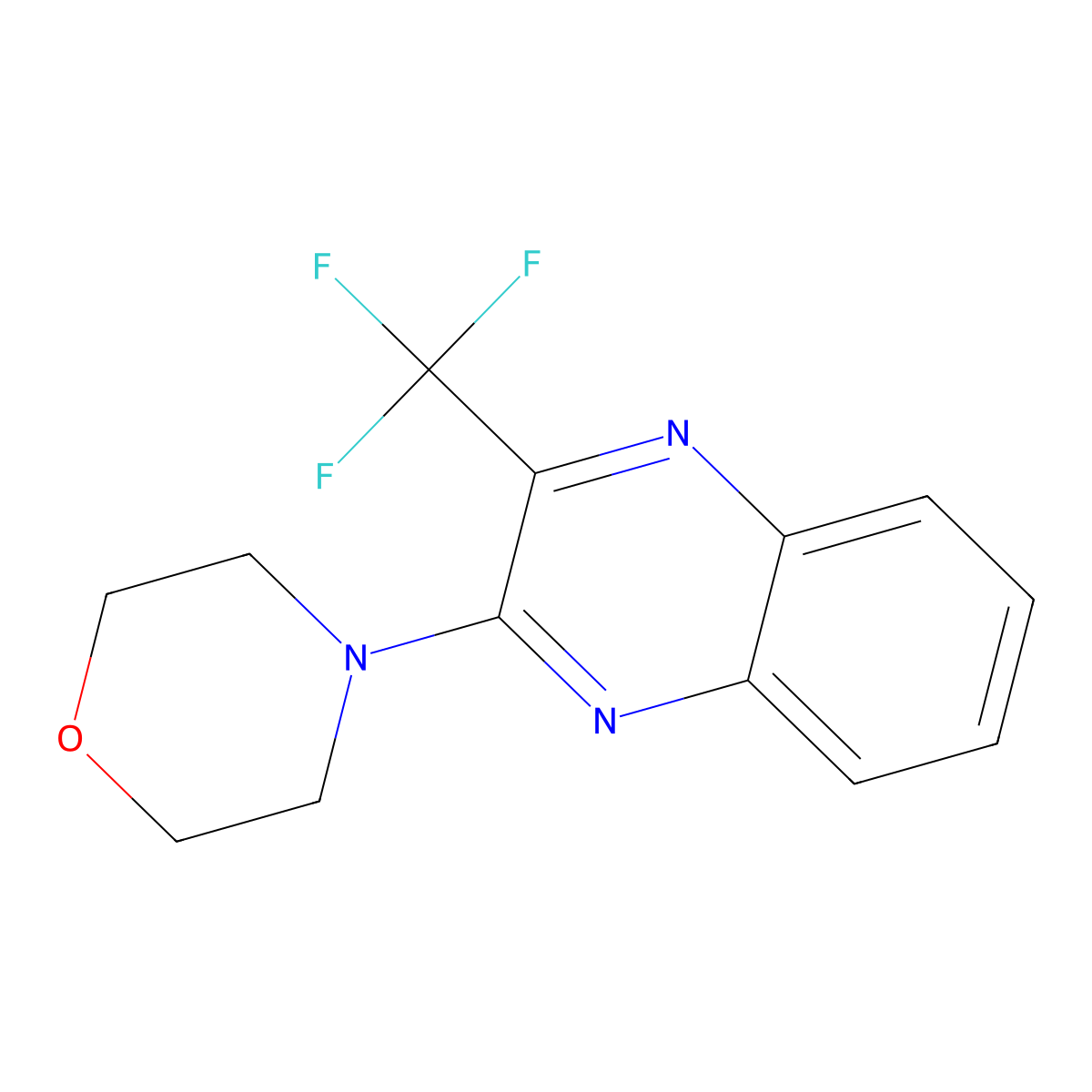2-Morpholino-3-(trifluoromethyl)quinoxaline molecular structure, CAS 337920-42-0