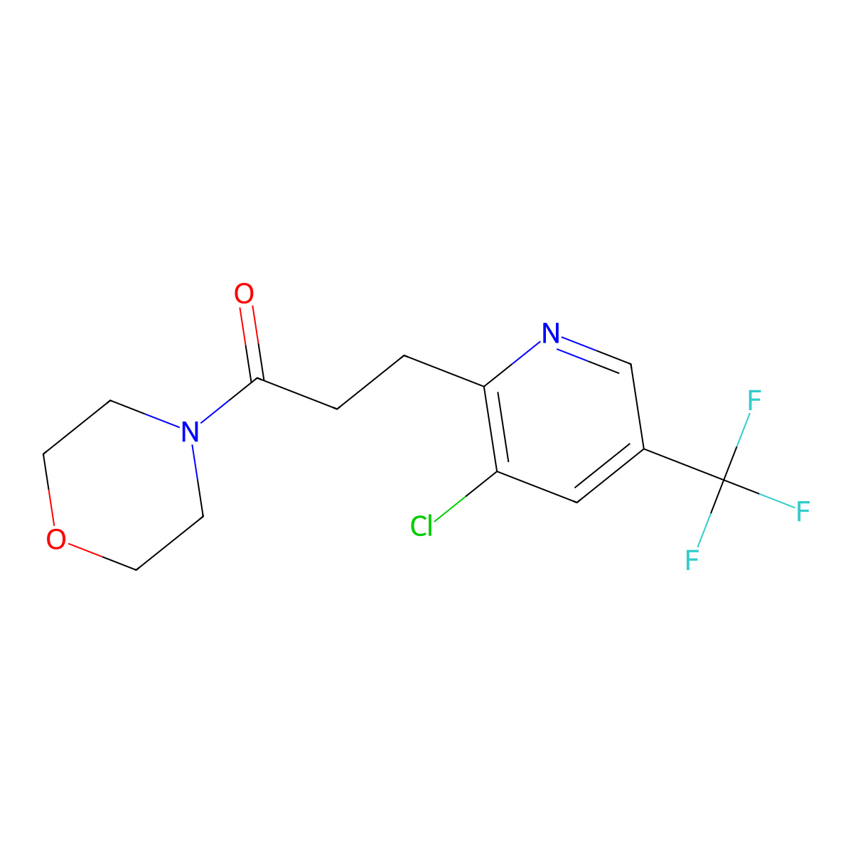 3-(3-Chloro-5-(trifluoromethyl)-2-pyridinyl)-1-morpholino-1-propanone molecular structure, CAS 337920-45-3