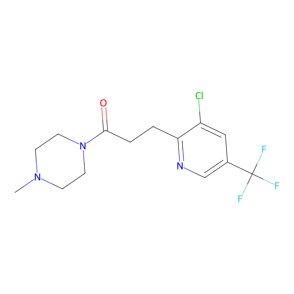 3-[3-Chloro-5-(trifluoromethyl)pyridin-2-yl]-1-(4-methylpiperazin-1-yl)propan-1-one molecular structure, CAS 337920-46-4