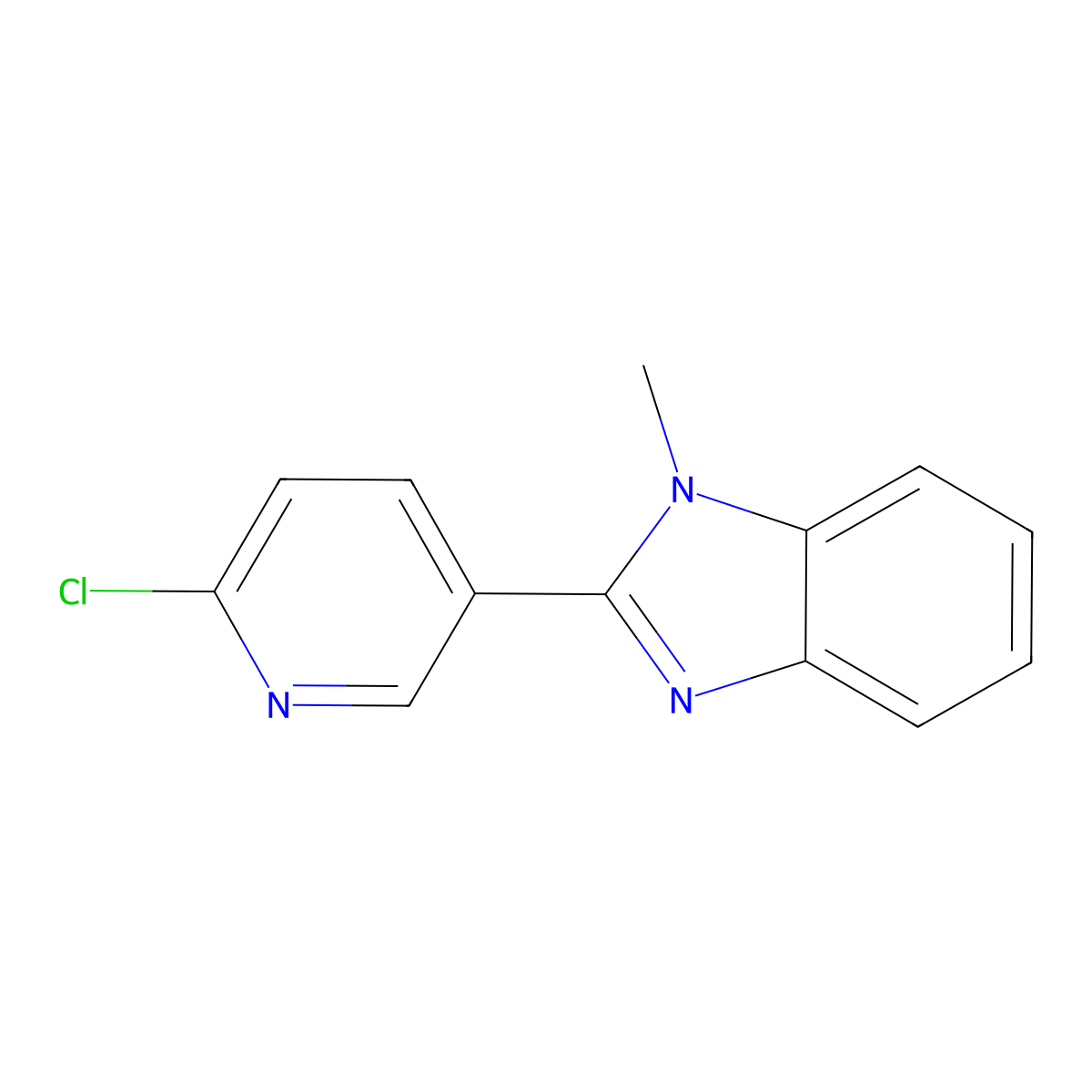 2-(6-chloro-3-pyridinyl)-1-methyl-1H-1,3-benzimidazole molecular structure, CAS 337920-52-2