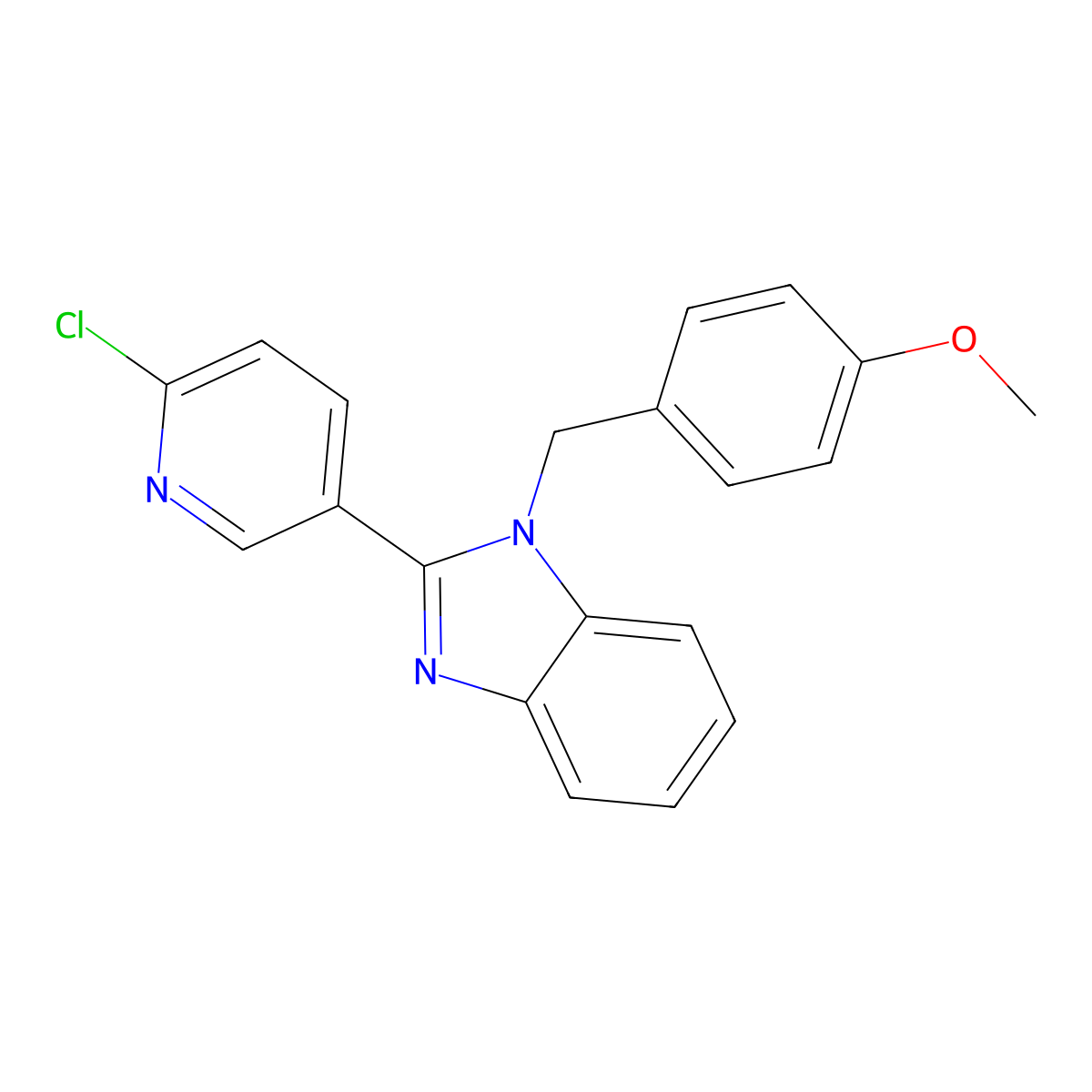 2-(6-chloro-3-pyridinyl)-1-(4-methoxybenzyl)-1H-1,3-benzimidazole molecular structure, CAS 337920-53-3