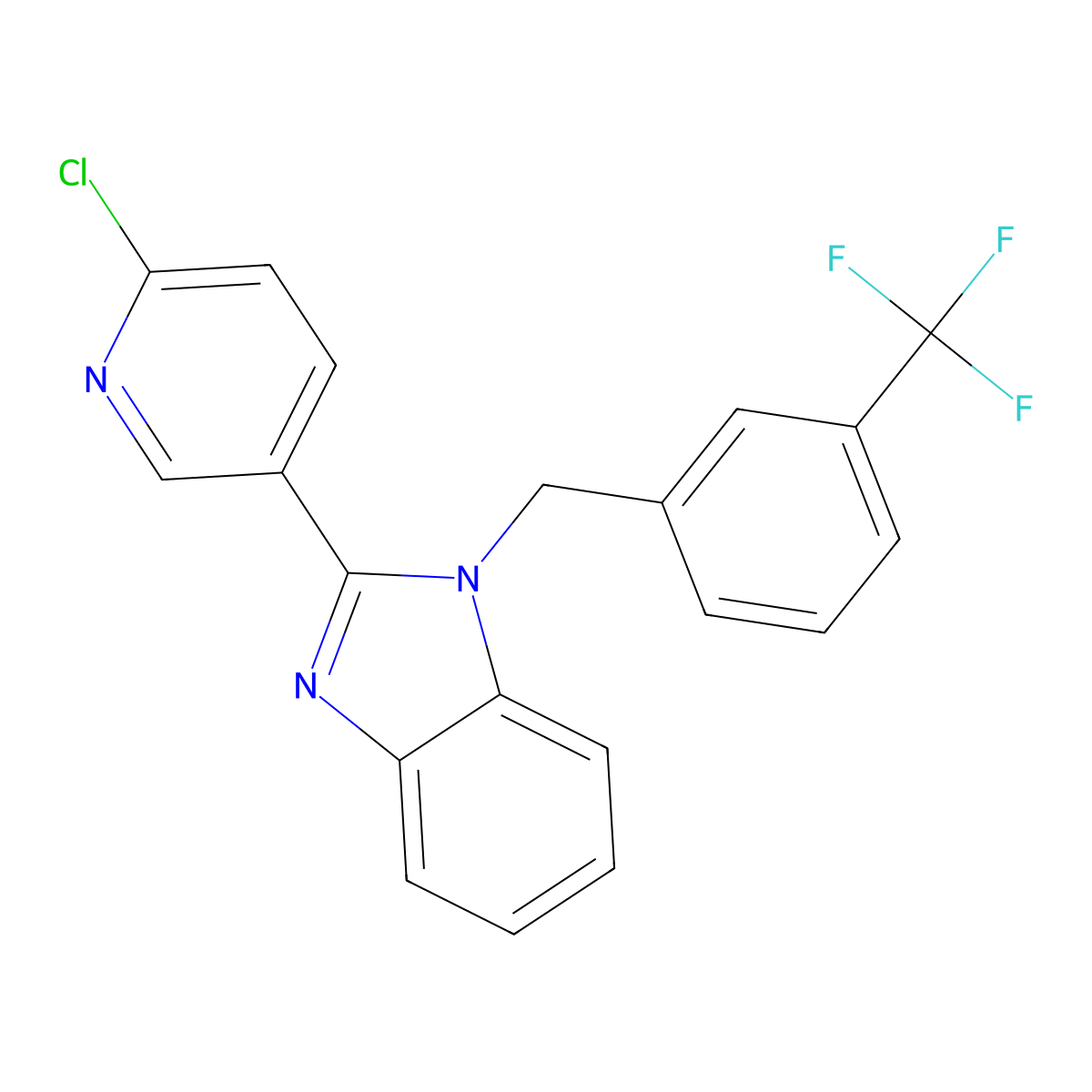2-(6-chloro-3-pyridinyl)-1-[3-(trifluoromethyl)benzyl]-1H-1,3-benzimidazole molecular structure, CAS 337920-54-4