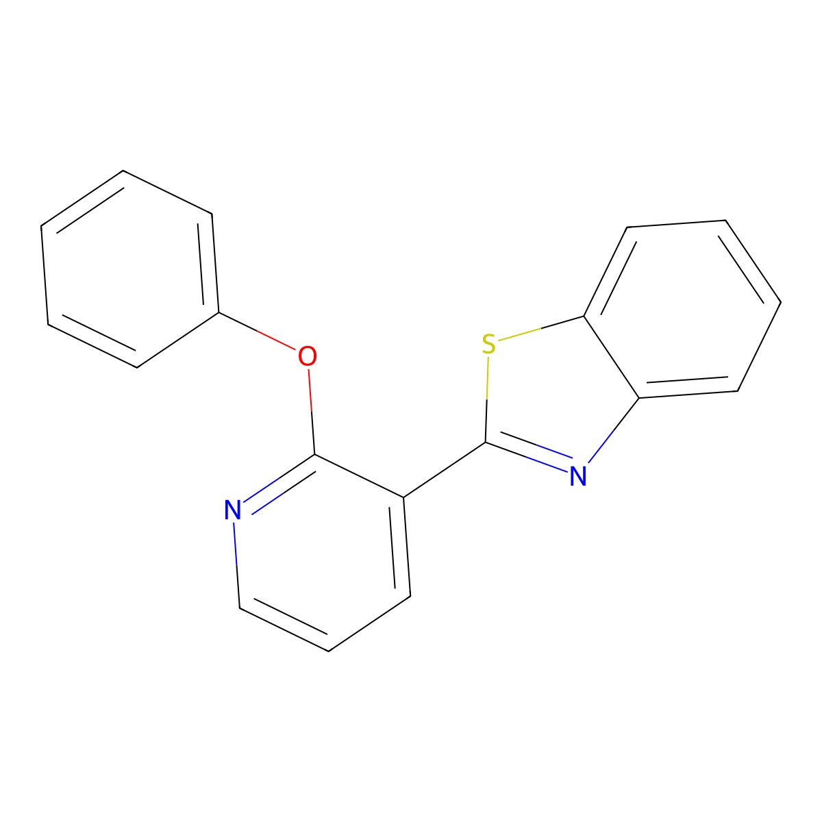 2-(2-Phenoxypyridin-3-yl)-1,3-benzothiazole molecular structure, CAS 337920-62-4