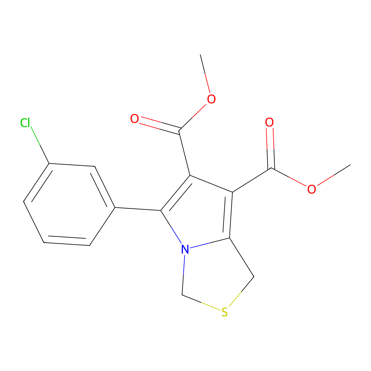 dimethyl 5-(3-chlorophenyl)-1H-pyrrolo[1,2-c][1,3]thiazole-6,7-dicarboxylate molecular structure, CAS 337920-82-8