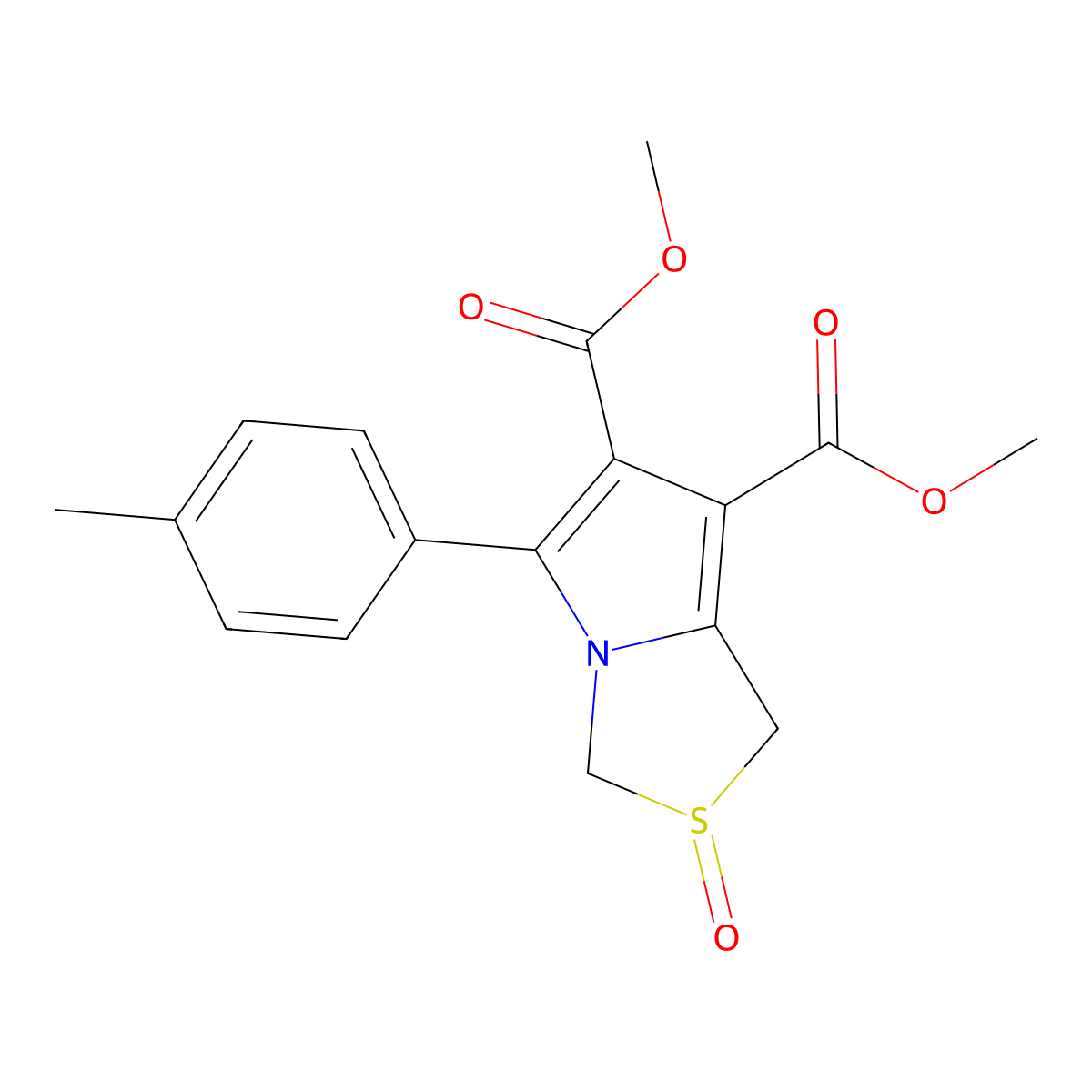 dimethyl 5-(4-methylphenyl)-2-oxo-2,3-dihydro-1H-2lambda~4~-pyrrolo[1,2-c][1,3]thiazole-6,7-dicarboxylate molecular structure, CAS 337920-83-9