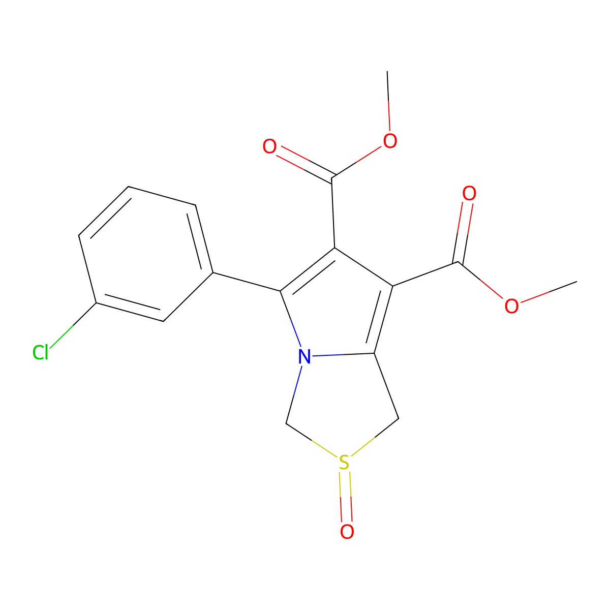 dimethyl 5-(3-chlorophenyl)-2-oxo-2,3-dihydro-1H-2lambda~4~-pyrrolo[1,2-c][1,3]thiazole-6,7-dicarboxylate molecular structure, CAS 337920-85-1
