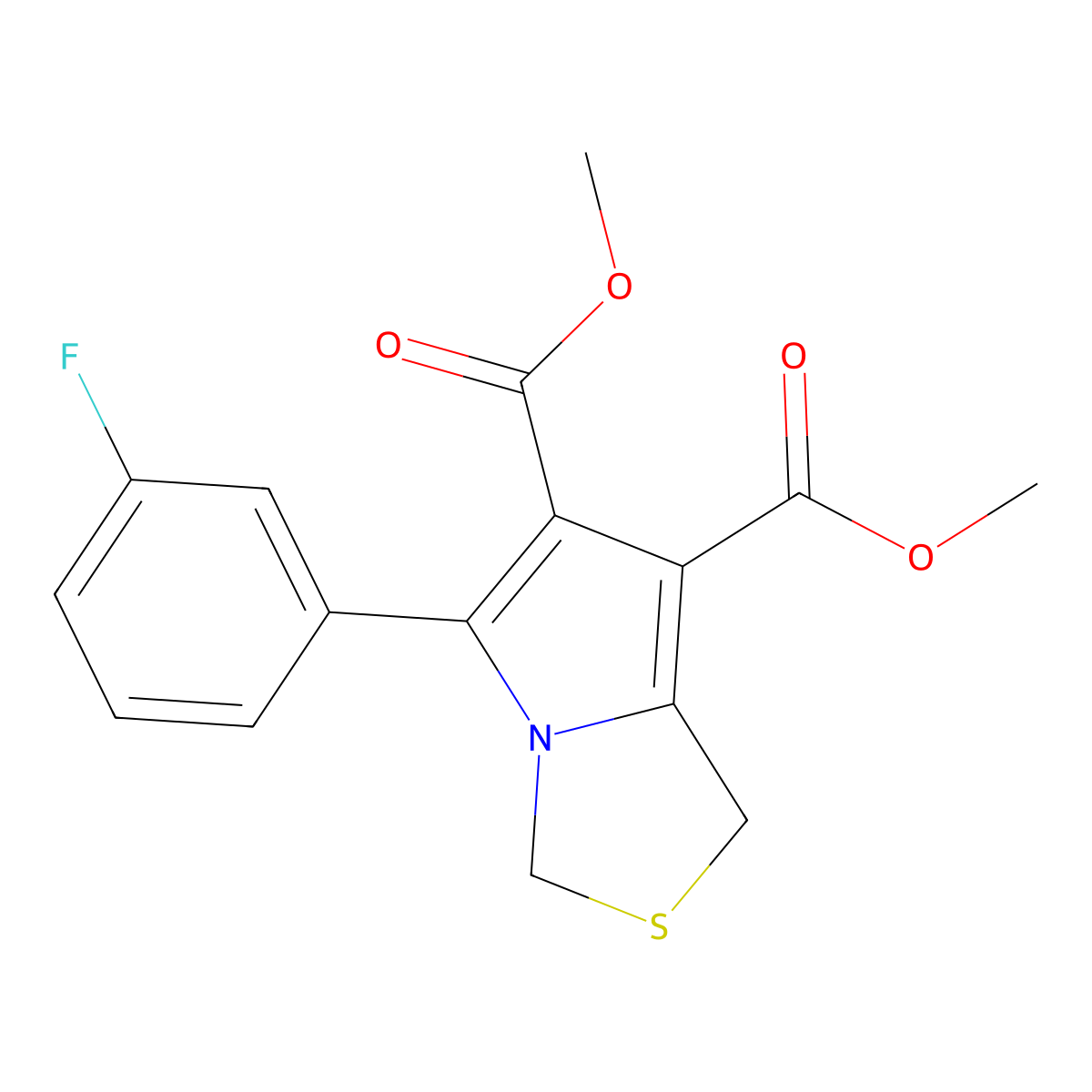 dimethyl 5-(3-fluorophenyl)-1H-pyrrolo[1,2-c][1,3]thiazole-6,7-dicarboxylate molecular structure, CAS 337920-89-5