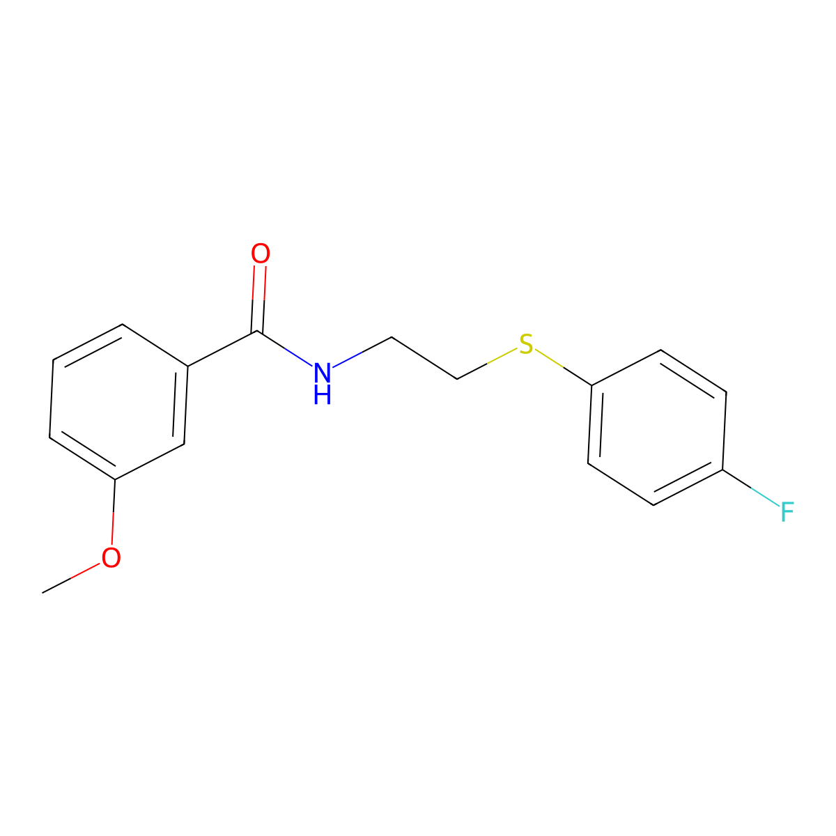 N-{2-[(4-fluorophenyl)sulfanyl]ethyl}-3-methoxybenzenecarboxamide molecular structure, CAS 337920-95-3