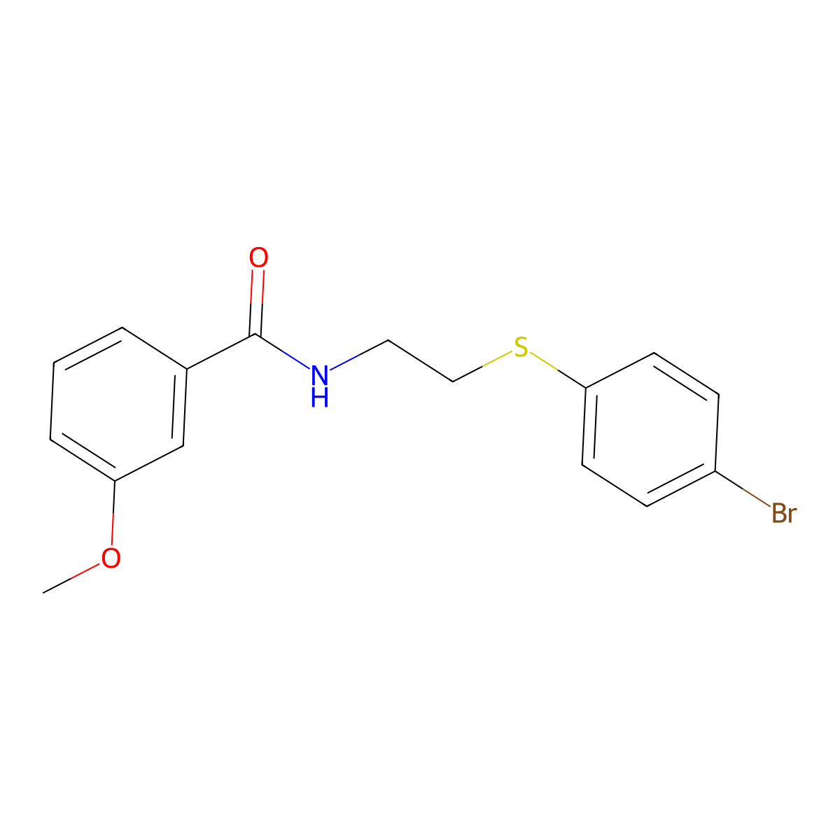 N-{2-[(4-bromophenyl)sulfanyl]ethyl}-3-methoxybenzenecarboxamide molecular structure, CAS 337920-97-5