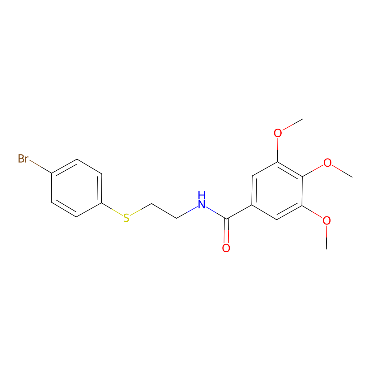 N-{2-[(4-bromophenyl)sulfanyl]ethyl}-3,4,5-trimethoxybenzenecarboxamide molecular structure, CAS 337920-99-7