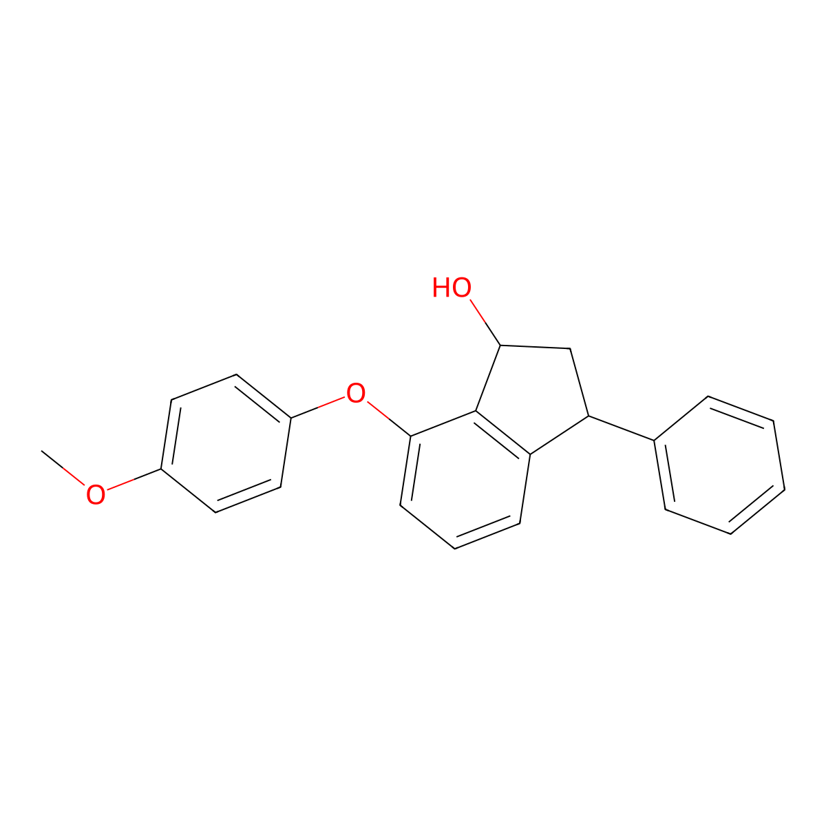 7-(4-methoxyphenoxy)-3-phenyl-2,3-dihydro-1H-inden-1-ol molecular structure, CAS 337921-64-9
