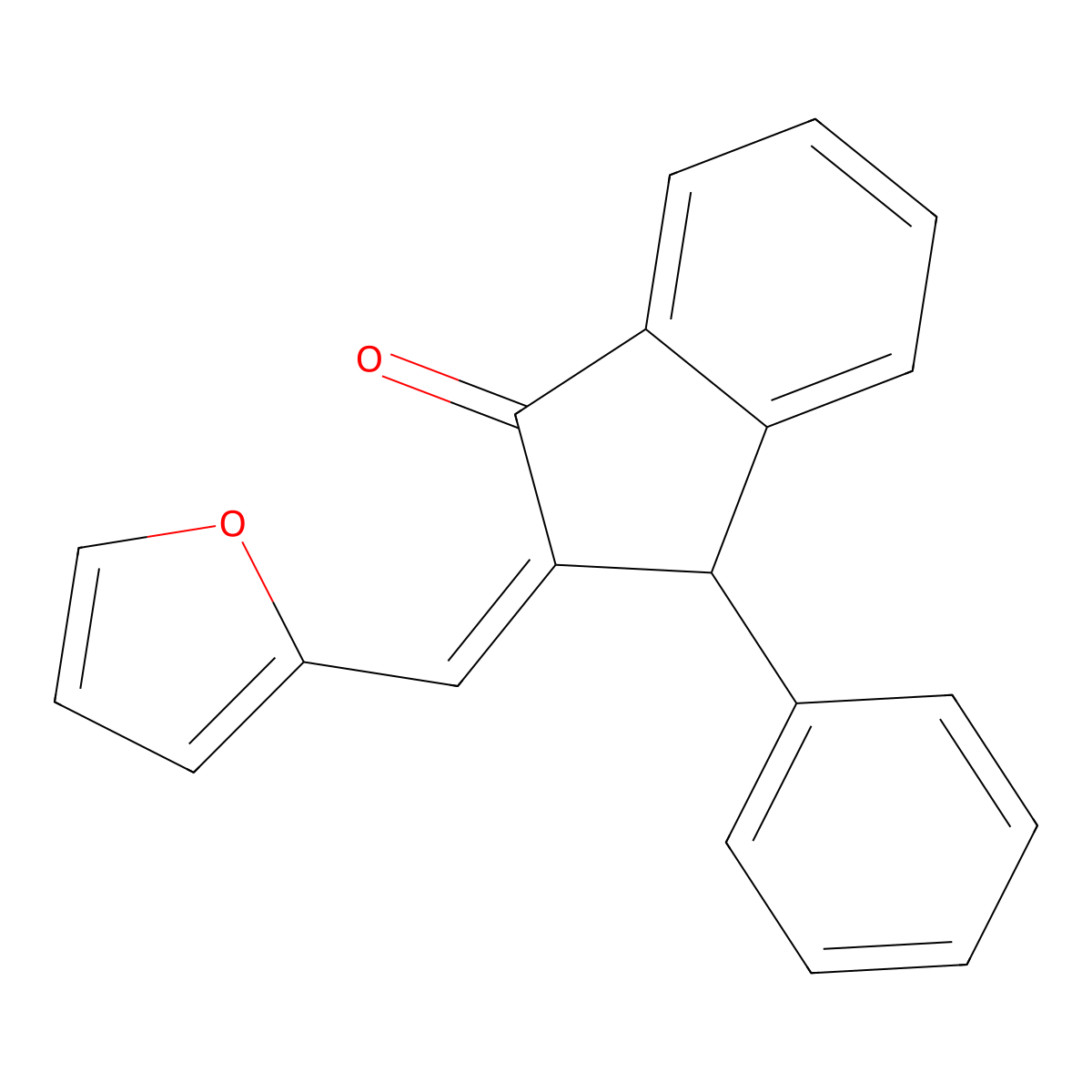 2-(2-Furylmethylene)-3-phenyl-1-indanone molecular structure, CAS 337921-66-1