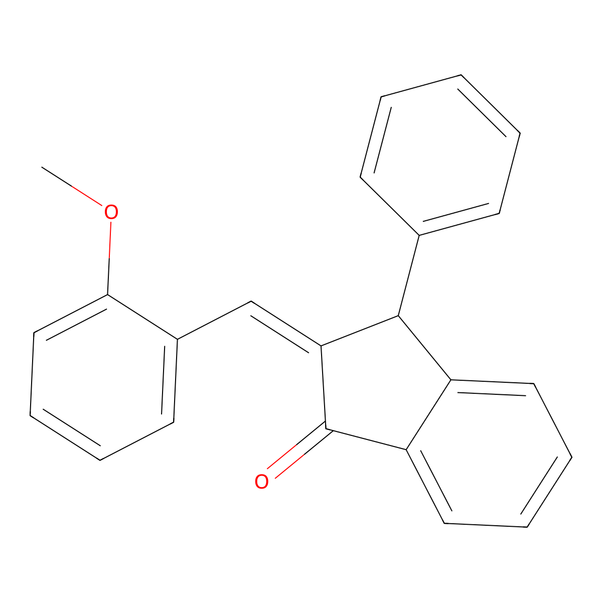 (2Z)-2-[(2-methoxyphenyl)methylidene]-3-phenyl-2,3-dihydro-1H-inden-1-one molecular structure, CAS 337921-79-6