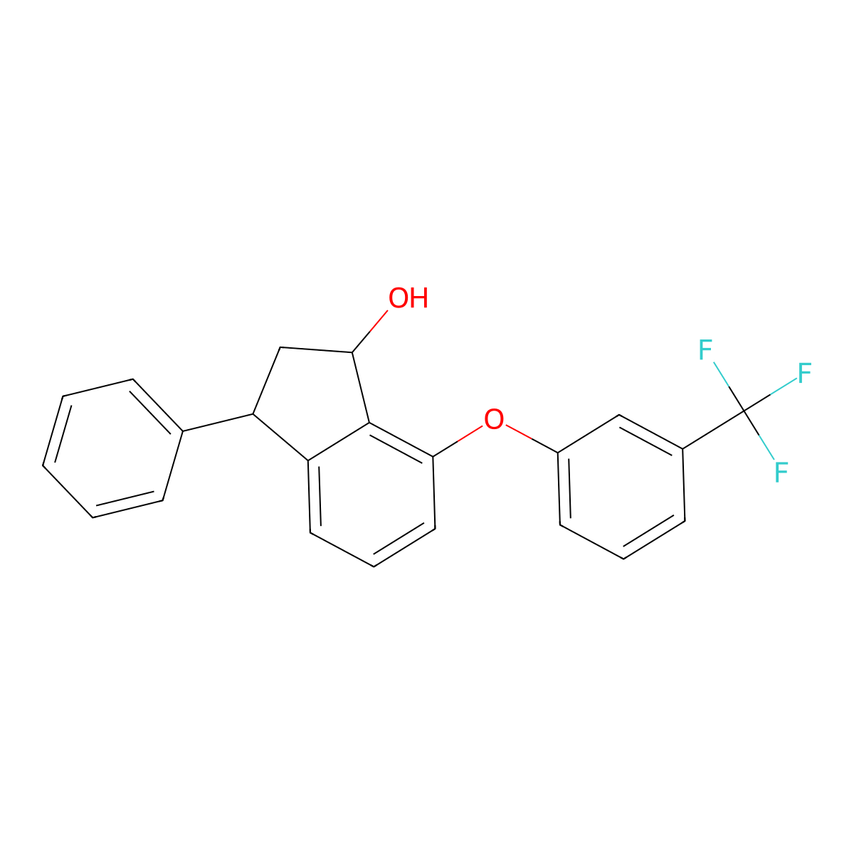 3-Phenyl-7-[3-(trifluoromethyl)phenoxy]-1-indanol molecular structure, CAS 337921-82-1
