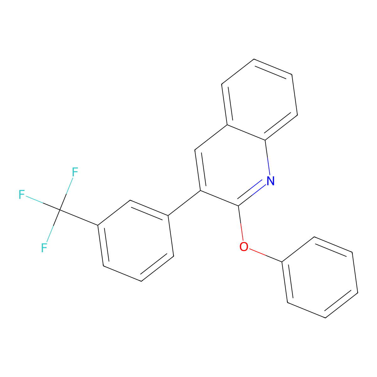 2-Phenoxy-3-[3-(trifluoromethyl)phenyl]quinoline molecular structure, CAS 337921-83-2