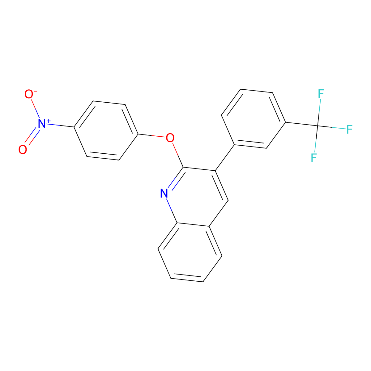 2-(4-Nitrophenoxy)-3-[3-(trifluoromethyl)phenyl]quinoline molecular structure, CAS 337921-90-1