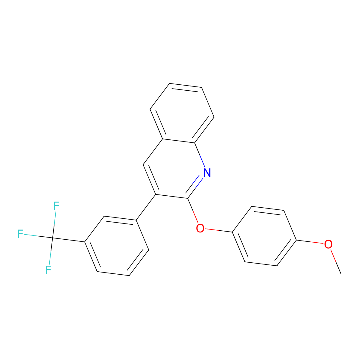 2-(4-Methoxyphenoxy)-3-[3-(trifluoromethyl)phenyl]quinoline molecular structure, CAS 337921-94-5