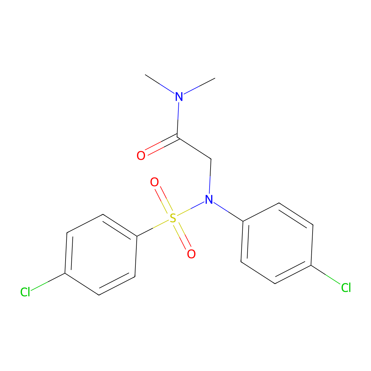 2-{4-chloro[(4-chlorophenyl)sulfonyl]anilino}-N,N-dimethylacetamide molecular structure, CAS 337922-02-8