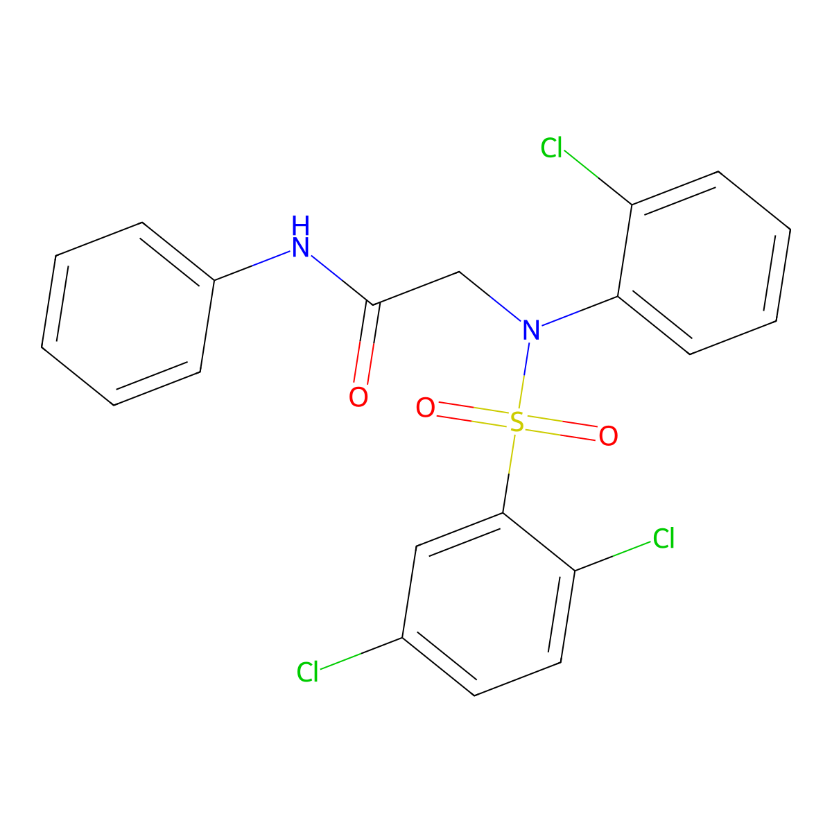 2-{2-chloro[(2,5-dichlorophenyl)sulfonyl]anilino}-N-phenylacetamide molecular structure, CAS 337922-17-5