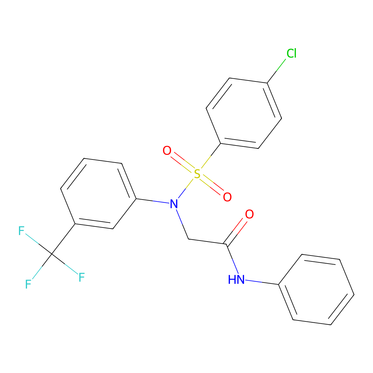 2-[[(4-chlorophenyl)sulfonyl]-3-(trifluoromethyl)anilino]-N-phenylacetamide molecular structure, CAS 337922-22-2