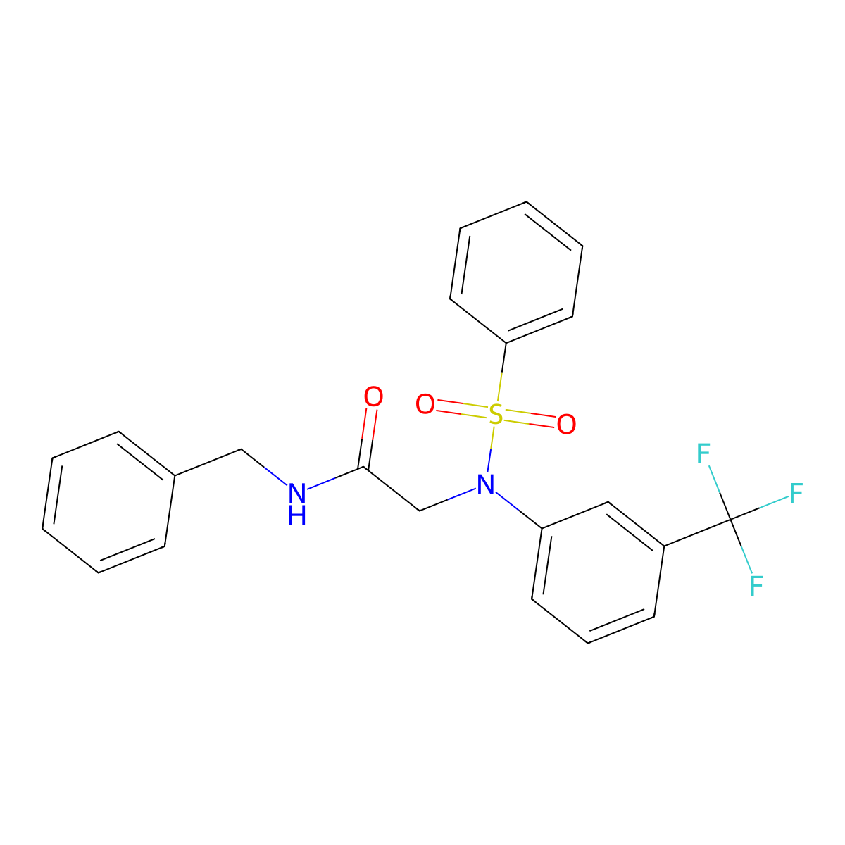 N-benzyl-2-[(phenylsulfonyl)-3-(trifluoromethyl)anilino]acetamide molecular structure, CAS 337922-33-5
