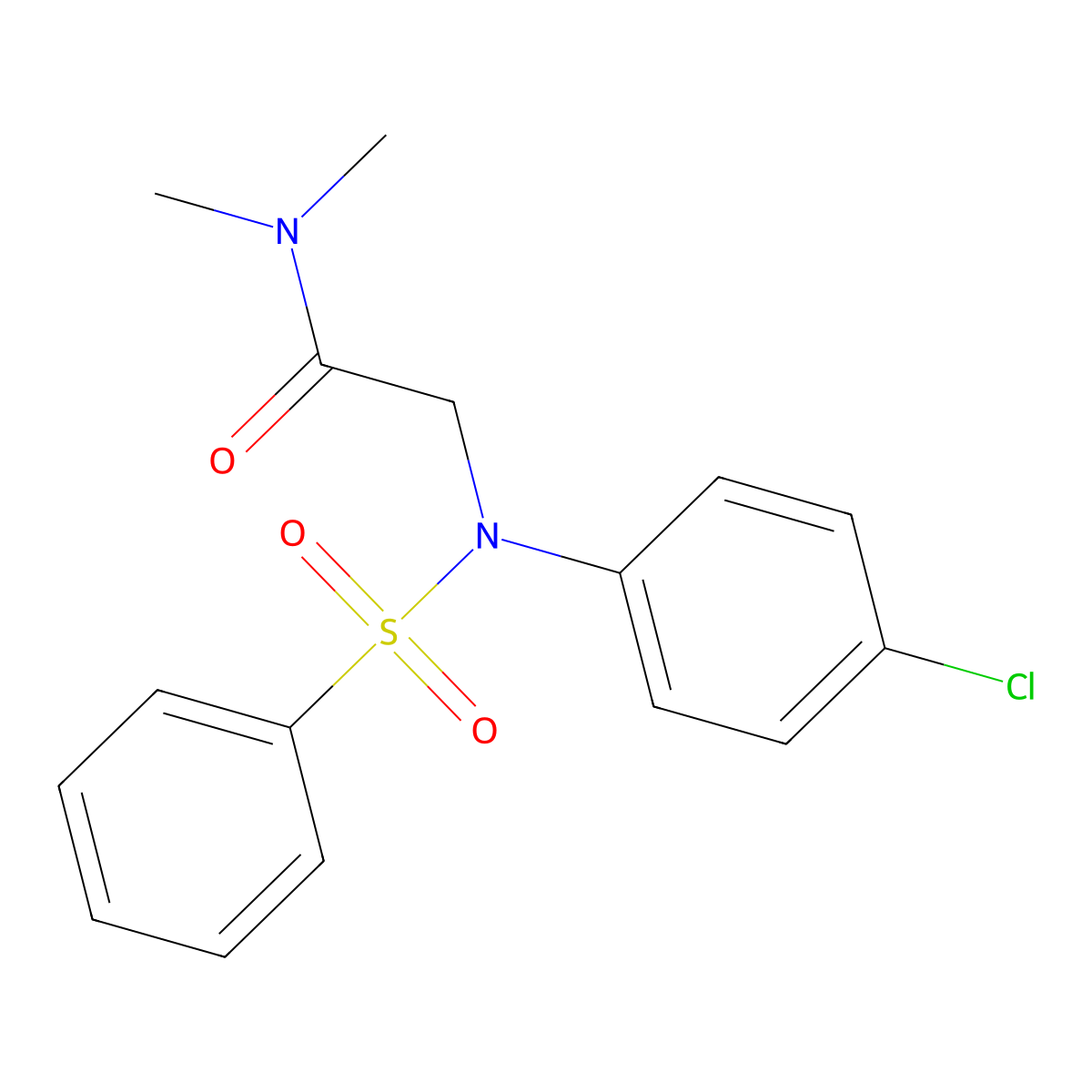 2-[4-chloro(phenylsulfonyl)anilino]-N,N-dimethylacetamide molecular structure, CAS 337922-41-5