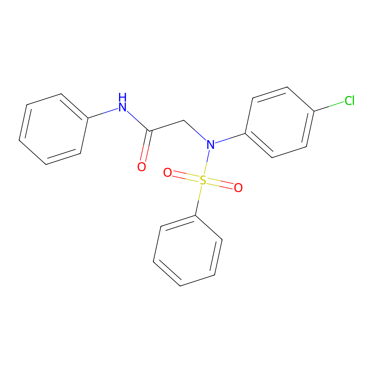 2-[4-chloro(phenylsulfonyl)anilino]-N-phenylacetamide molecular structure, CAS 337922-44-8