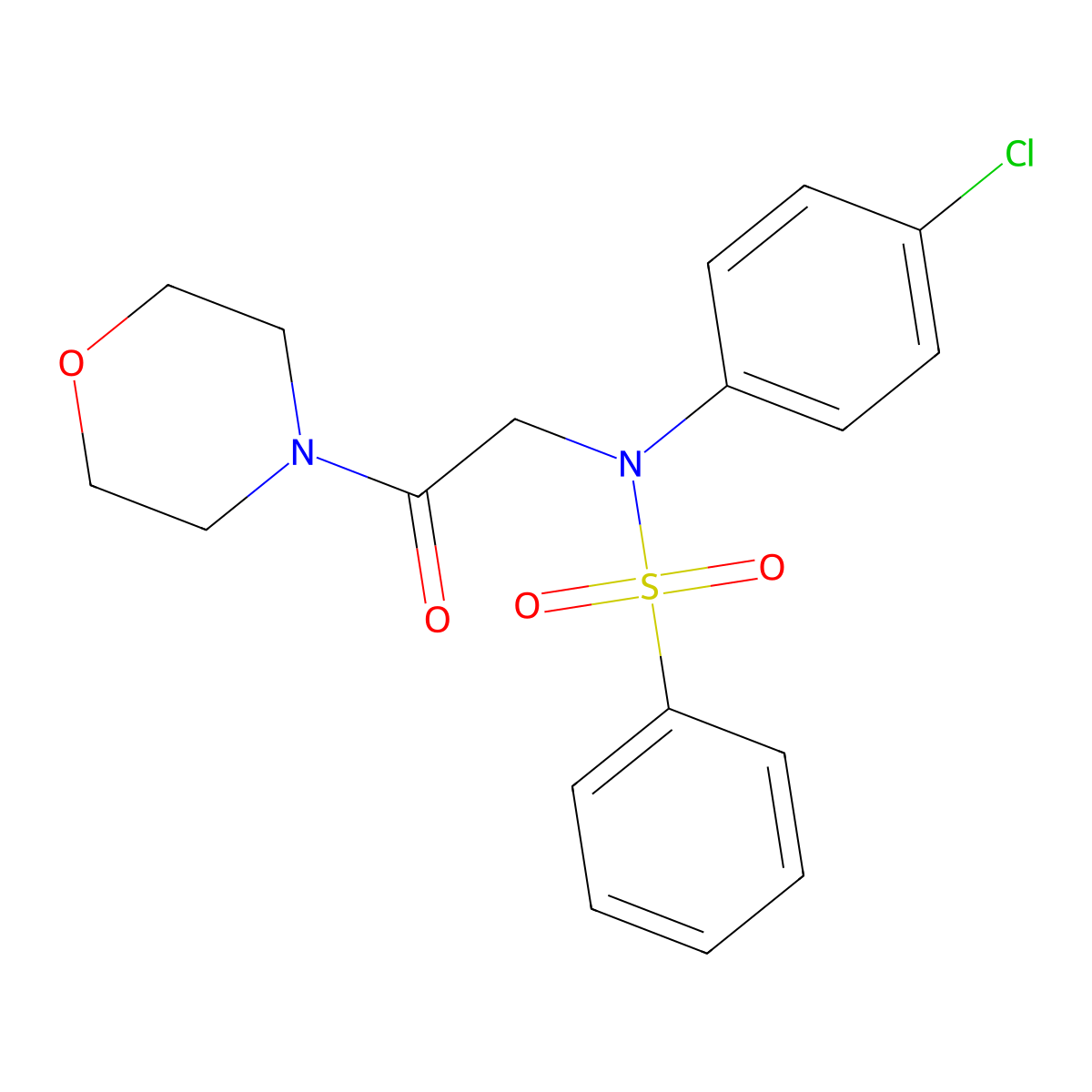 N-(4-chlorophenyl)-N-(2-morpholino-2-oxoethyl)benzenesulfonamide molecular structure, CAS 337922-50-6