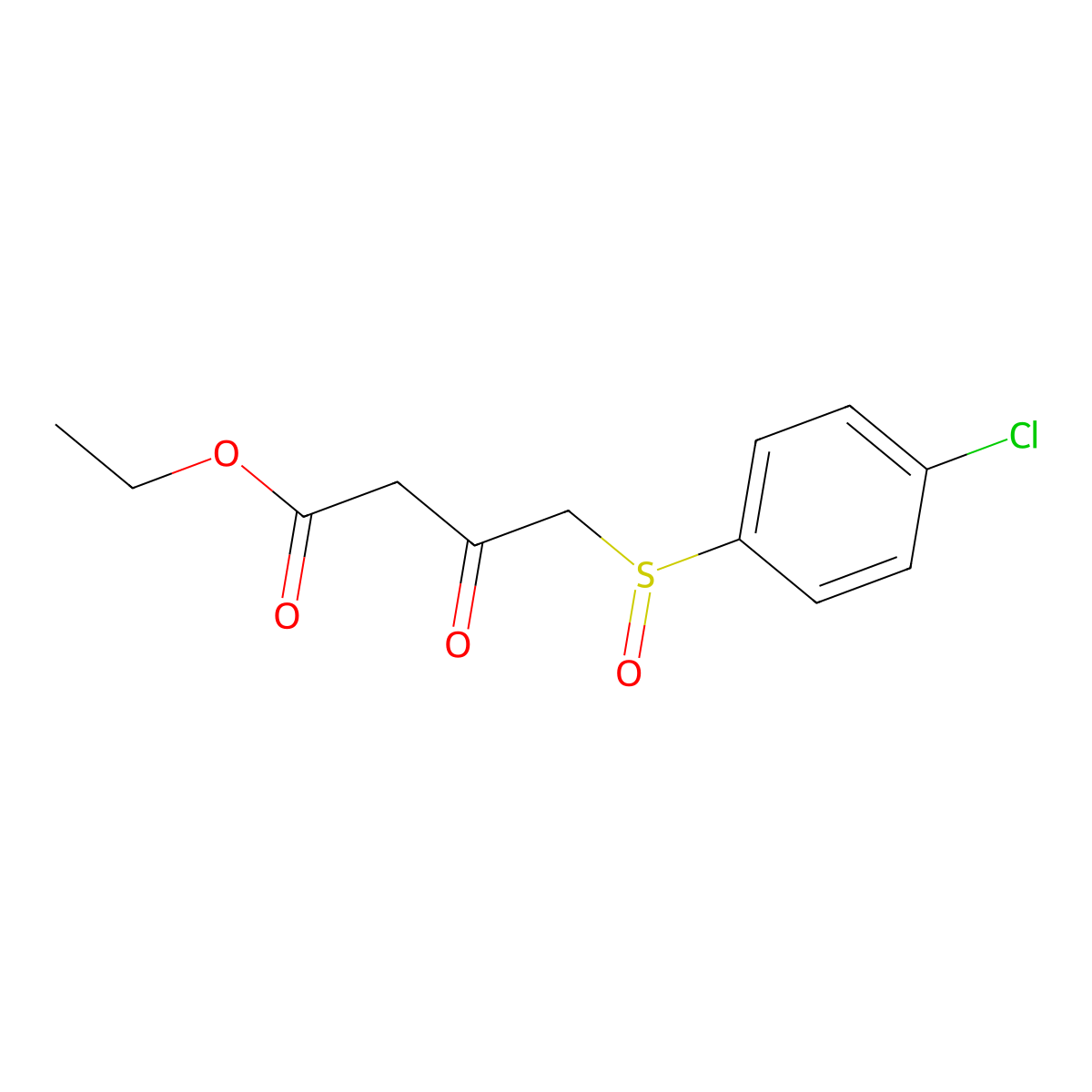 Ethyl 4-[(4-chlorophenyl)sulfinyl]-3-oxobutanoate molecular structure, CAS 337923-05-4