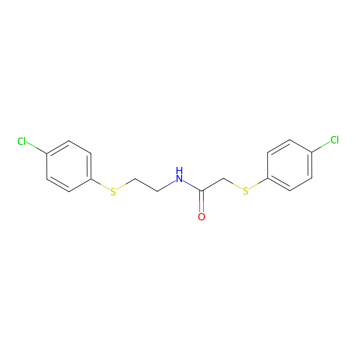 2-[(4-chlorophenyl)sulfanyl]-N-{2-[(4-chlorophenyl)sulfanyl]ethyl}acetamide molecular structure, CAS 337923-07-6