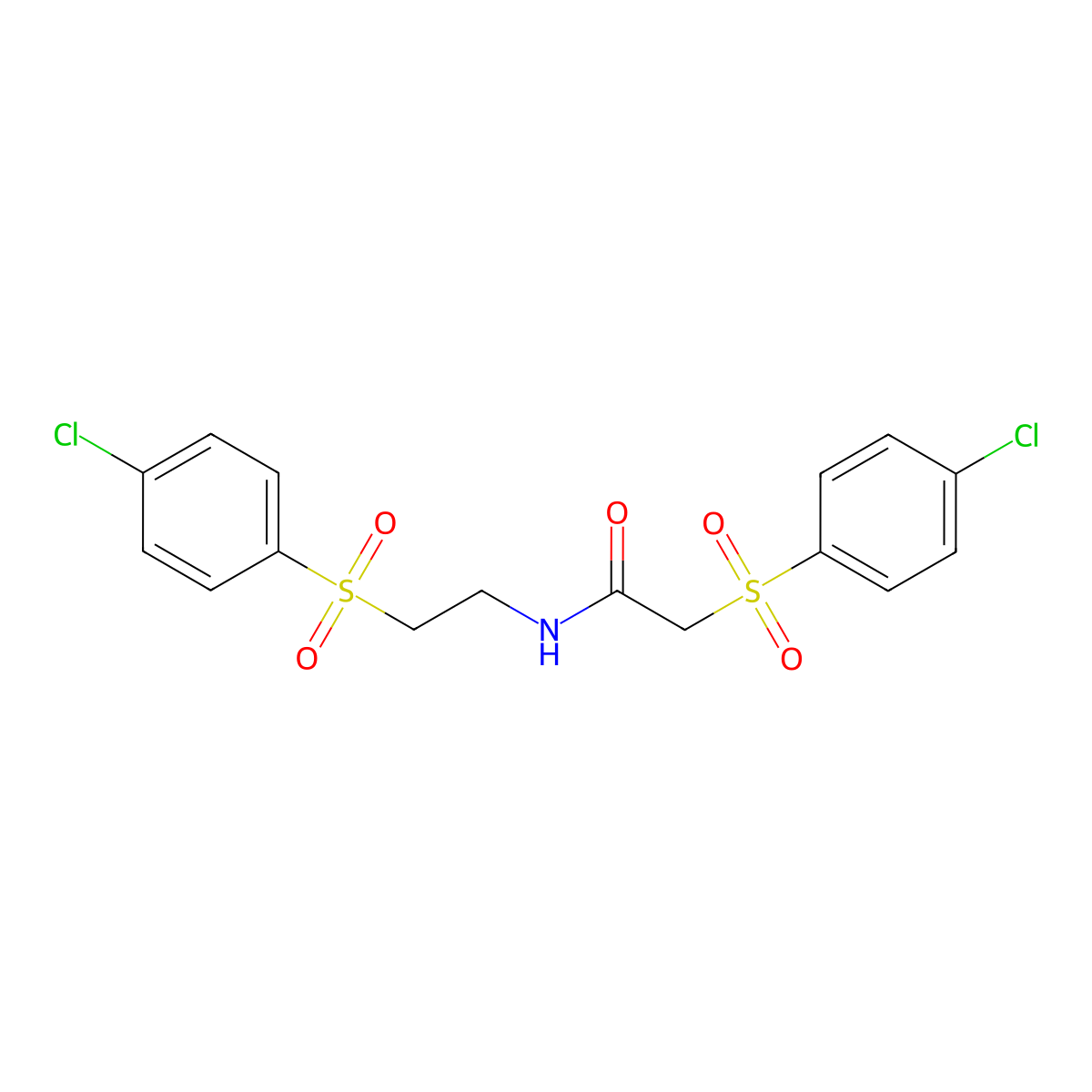 2-[(4-chlorophenyl)sulfonyl]-N-{2-[(4-chlorophenyl)sulfonyl]ethyl}acetamide molecular structure, CAS 337923-13-4