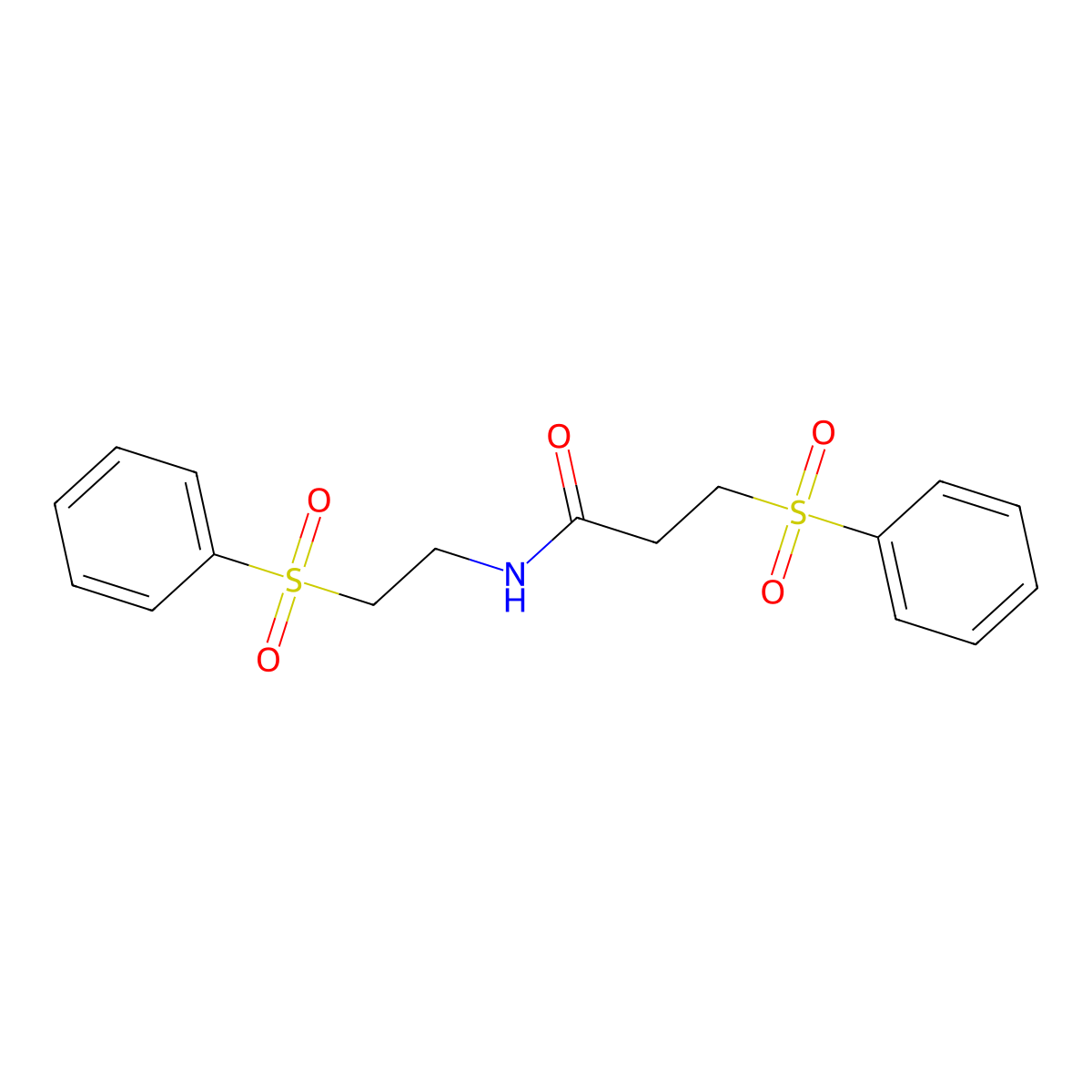 3-(benzenesulfonyl)-N-[2-(benzenesulfonyl)ethyl]propanamide molecular structure, CAS 337923-47-4