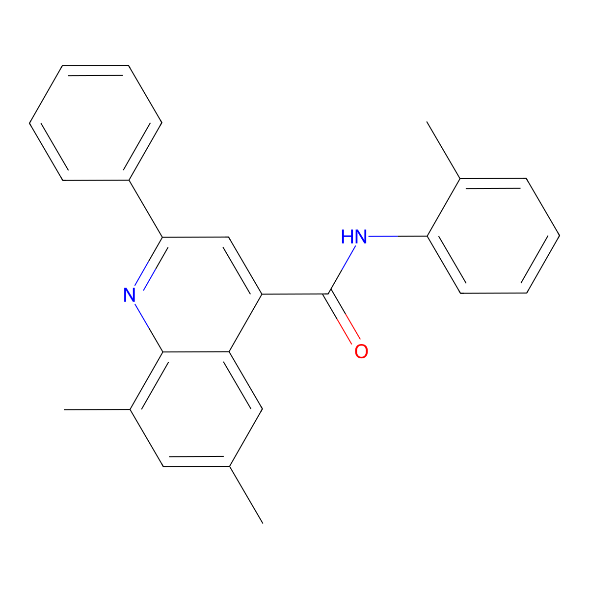 6,8-Dimethyl-2-phenyl-N-(o-tolyl)quinoline-4-carboxamide molecular structure, CAS 337924-04-6