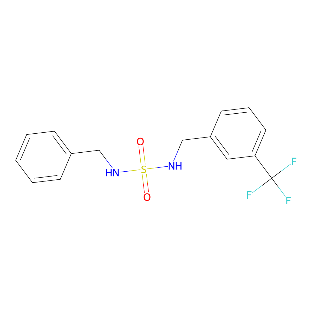 N-benzyl-N'-[3-(trifluoromethyl)benzyl]sulfamide molecular structure, CAS 337924-16-0