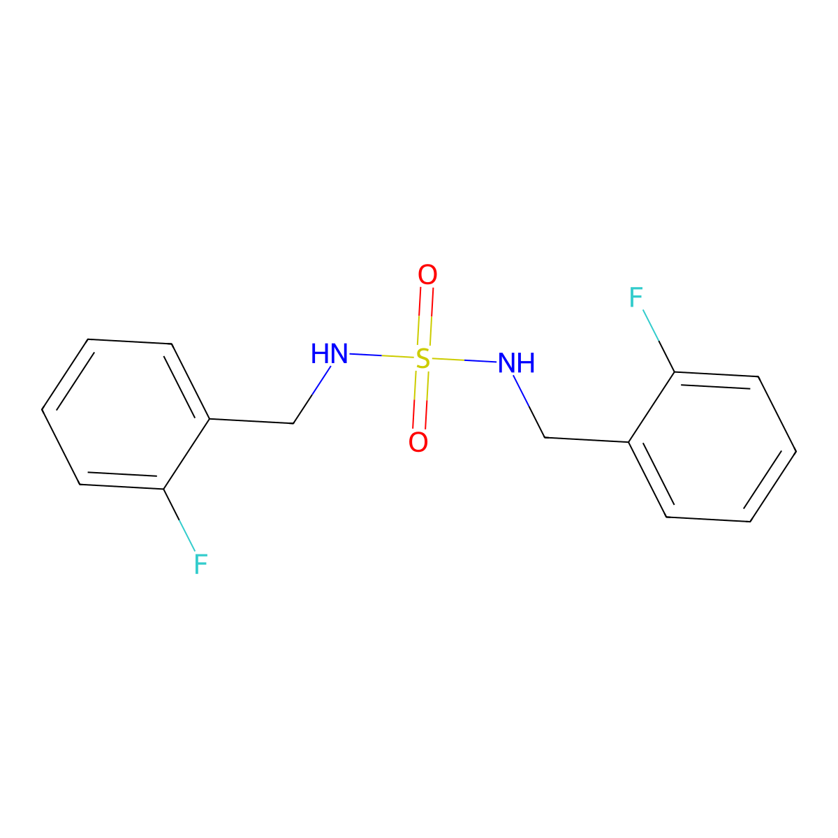 N,N'-bis(2-fluorobenzyl)sulfamide molecular structure, CAS 337924-20-6