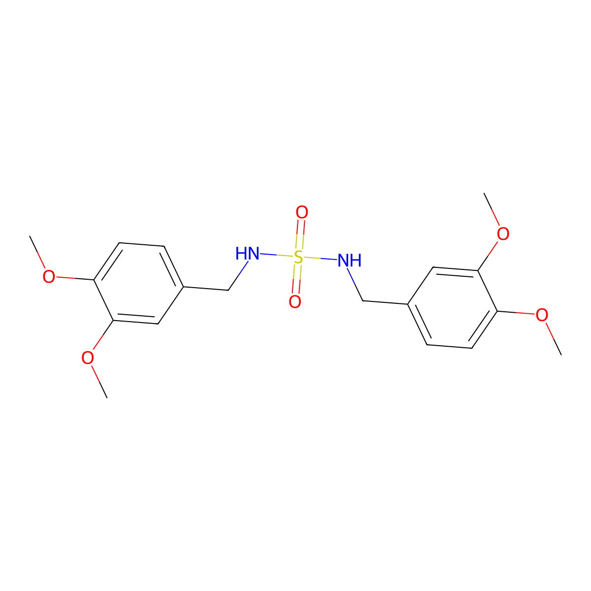 N,N'-bis(3,4-dimethoxybenzyl)sulfamide molecular structure, CAS 337924-32-0
