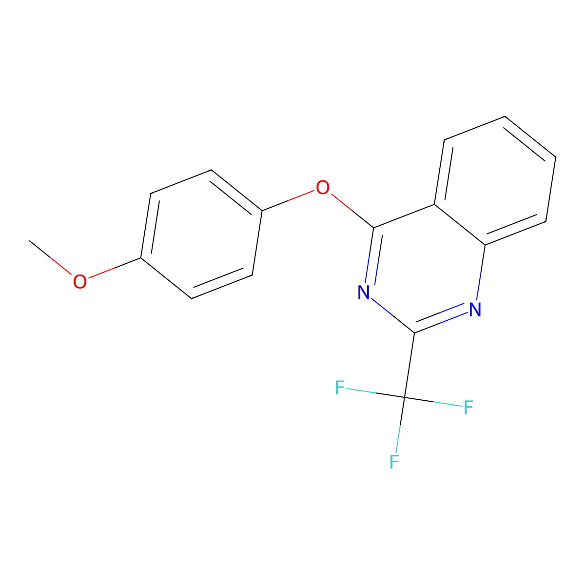4-(4-Methoxyphenoxy)-2-(trifluoromethyl)quinazoline molecular structure, CAS 337924-46-6