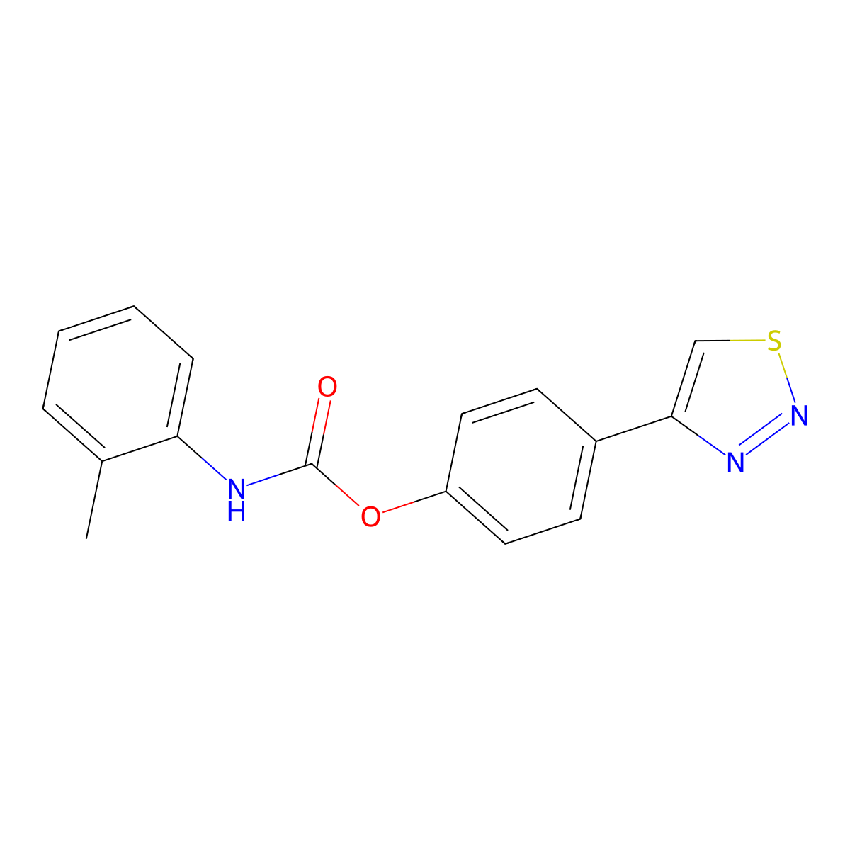4-(1,2,3-thiadiazol-4-yl)phenyl N-(2-methylphenyl)carbamate molecular structure, CAS 337924-61-5
