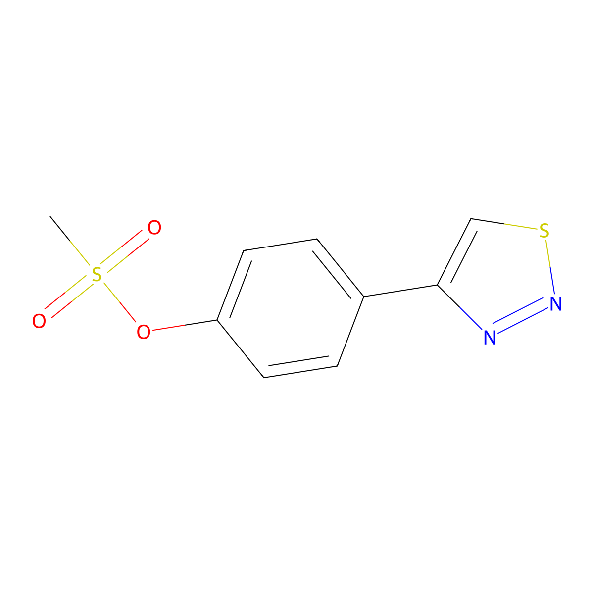 4-(1,2,3-Thiadiazol-4-yl)phenyl methanesulfonate molecular structure, CAS 337924-69-3