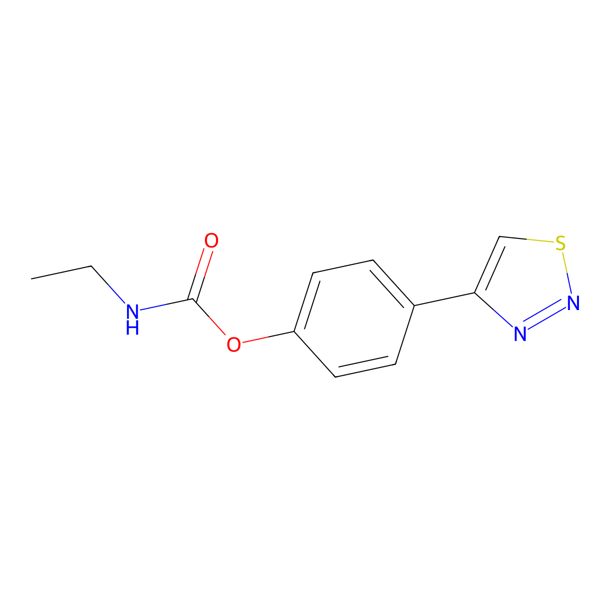 4-(1,2,3-thiadiazol-4-yl)phenyl N-ethylcarbamate molecular structure, CAS 337924-77-3