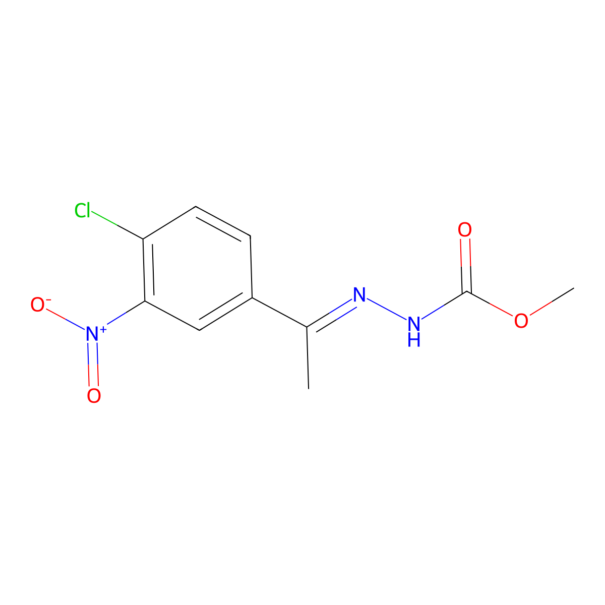 N'-[(1E)-1-(4-chloro-3-nitrophenyl)ethylidene]methoxycarbohydrazide molecular structure, CAS 337924-85-3