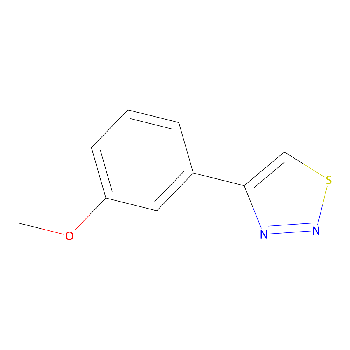 4-(3-Methoxyphenyl)-1,2,3-thiadiazole molecular structure, CAS 337924-95-5