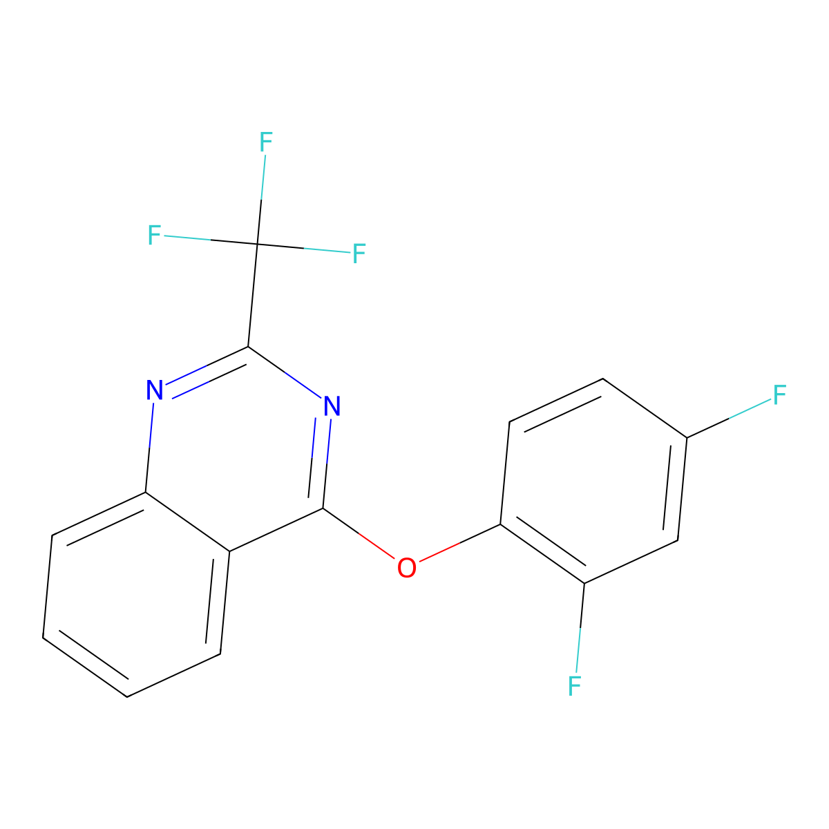 4-(2,4-Difluorophenoxy)-2-(trifluoromethyl)quinazoline molecular structure, CAS 337924-97-7