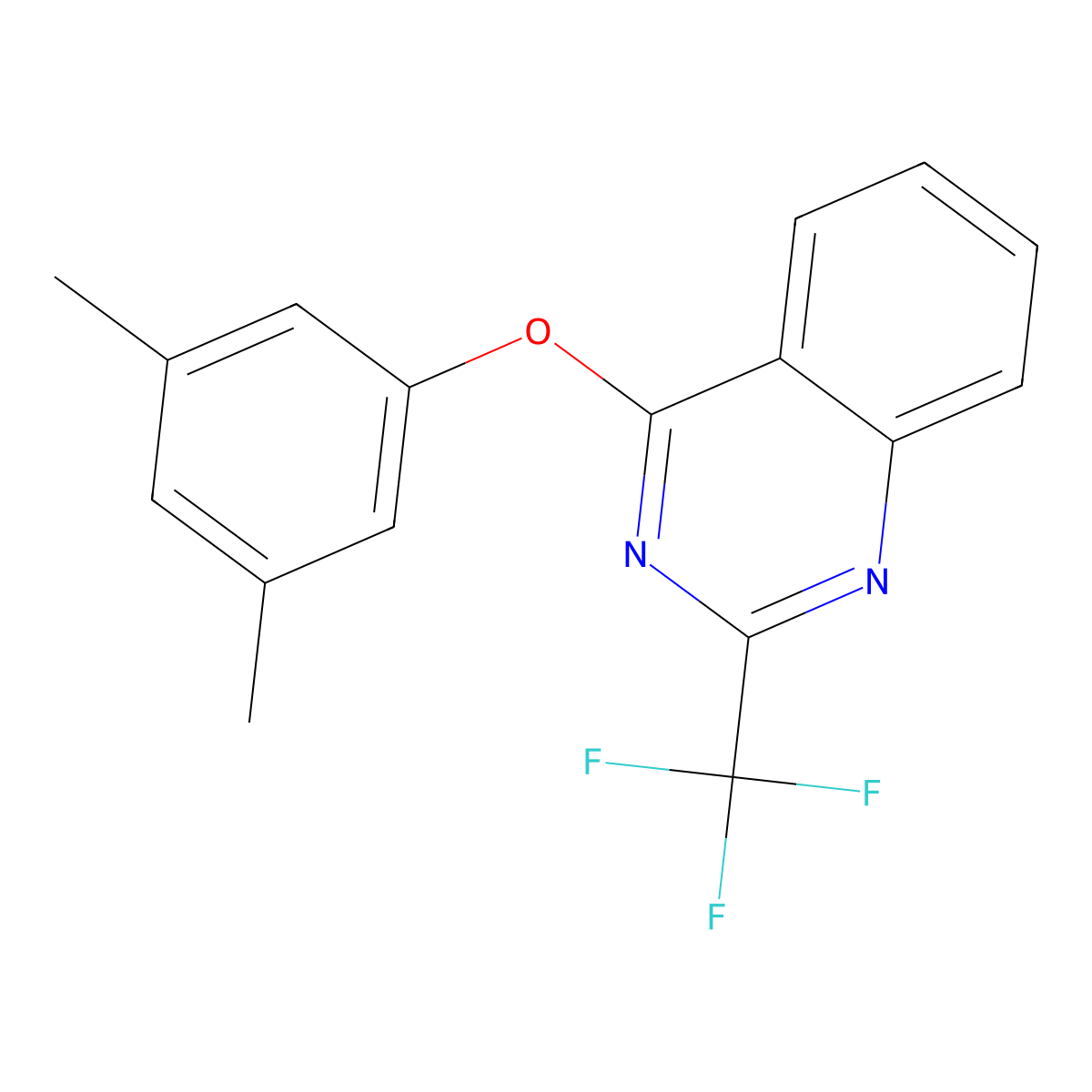 4-(3,5-Dimethylphenoxy)-2-(trifluoromethyl)quinazoline molecular structure, CAS 337925-01-6